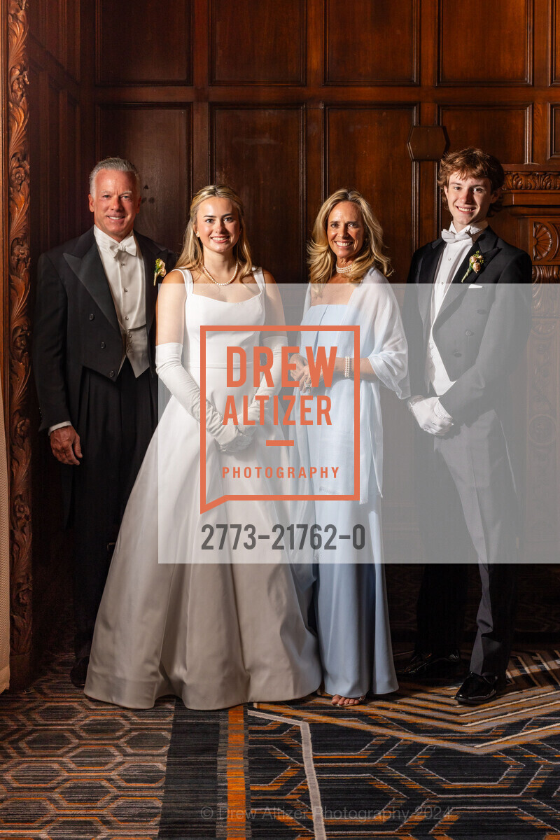 Stephen Hawthornthwaite, Elzabeth Bladen Hawthornthwaite, Erin Hawthornthwaite, Henry Walling Martin, CPMC Debutante Ball 2024, The Westin St. Francis San Francisco on Union Square. 335 Powell St, SF, CA 94102 US, June 15th, 2024, Photo #2773-21762-0 Stephen Hawthornthwaite, Elzabeth Bladen Hawthornthwaite, Erin Hawthornthwaite, Henry Walling Martin, Photo #2773-21762-0
