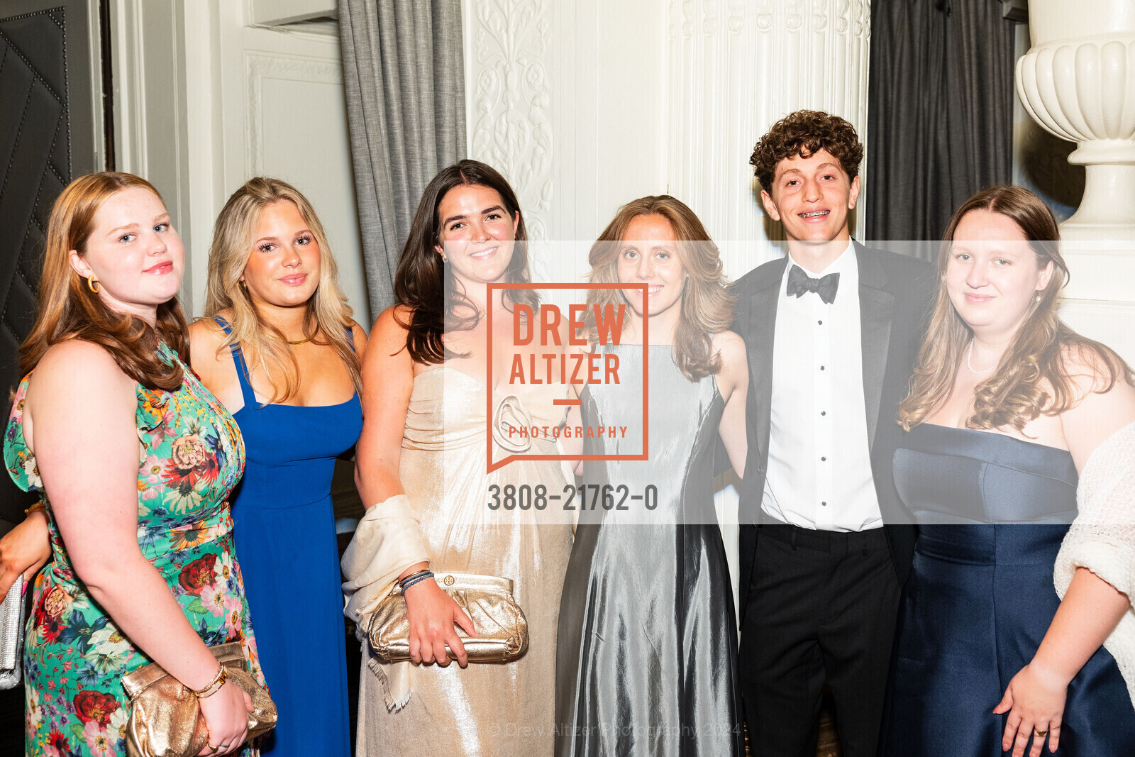 Madeline Bailey, Georgia Melvin, Juliette Calderon, Ninive Carmen Calegari, Jean-Paul Calegari, Sarah Clemens, CPMC Debutante Ball 2024, The Westin St. Francis San Francisco on Union Square. 335 Powell St, SF, CA 94102 US, June 15th, 2024, Photo #3808-21762-0 Madeline Bailey, Georgia Melvin, Juliette Calderon, Ninive Carmen Calegari, Jean-Paul Calegari, Sarah Clemens, Photo #3808-21762-0
