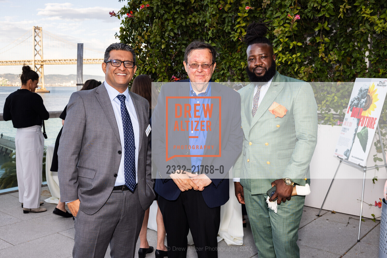 James Faani, William Hartung, Habib Bako, Ploughshares’ Annual Gala, The Commonwealth Club. 110 The Embarcadero, SF, CA 94105 US, June 24th, 2024, Photo #2332-21768-0 James Faani, William Hartung, Habib Bako, Photo #2332-21768-0