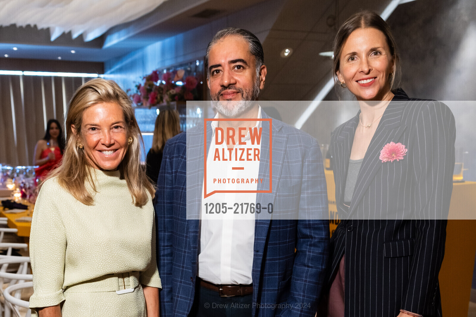 Kathryn Lasater, Nadir Shaikh, Adriana Angulo, La Grande Dame by Veuve Clicquot hosts dinner with Atelier Crenn, Atelier Crenn. 3127 Fillmore St, SF, CA 94123 US, June 26th, 2024, Photo #1205-21769-0 Kathryn Lasater, Nadir Shaikh, Adriana Angulo, Photo #1205-21769-0