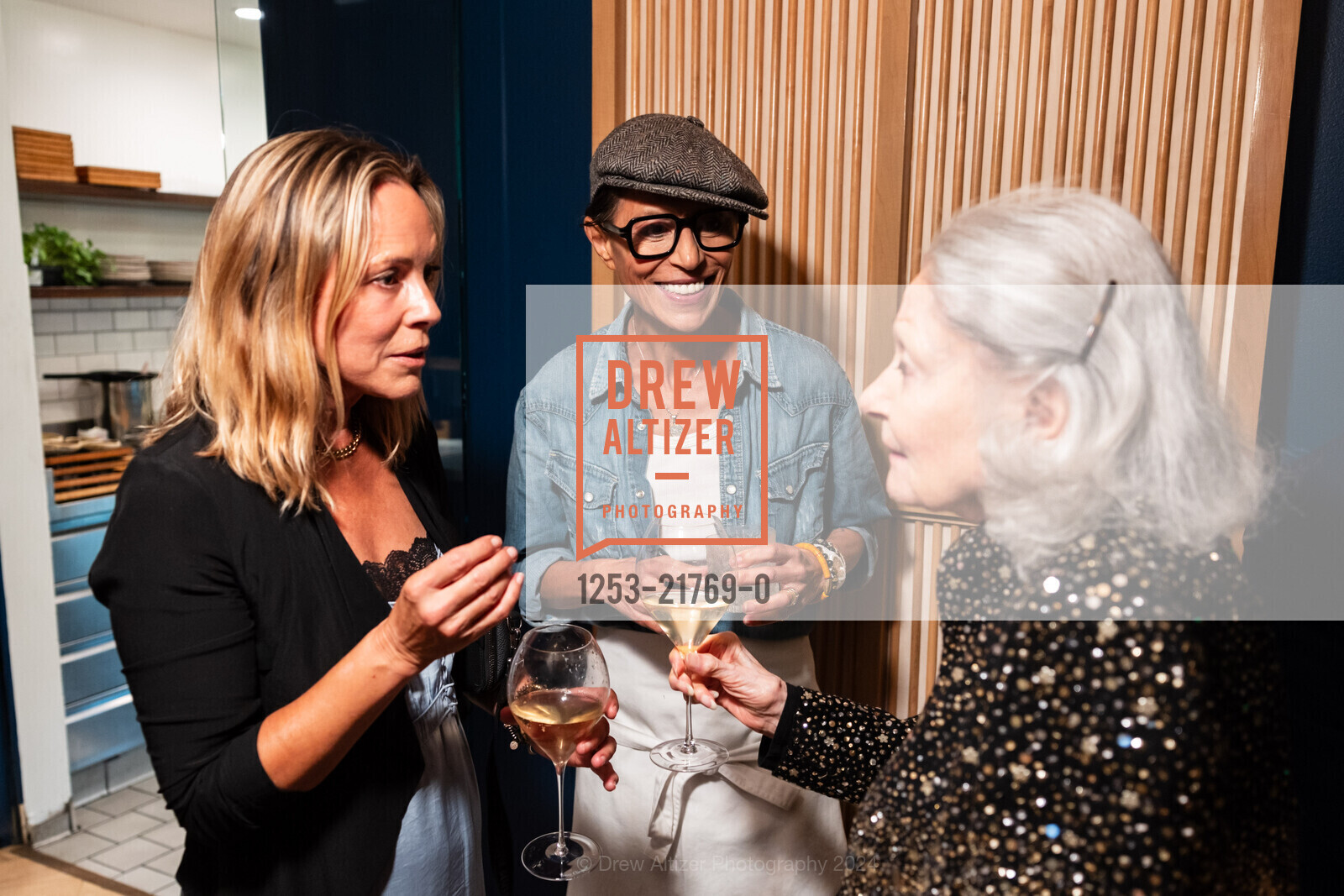 Maria Bello, Dominique Crenn, Denise Hale, La Grande Dame by Veuve Clicquot hosts dinner with Atelier Crenn, Atelier Crenn. 3127 Fillmore St, SF, CA 94123 US, June 26th, 2024, Photo #1253-21769-0 Maria Bello, Dominique Crenn, Denise Hale, Photo #1253-21769-0