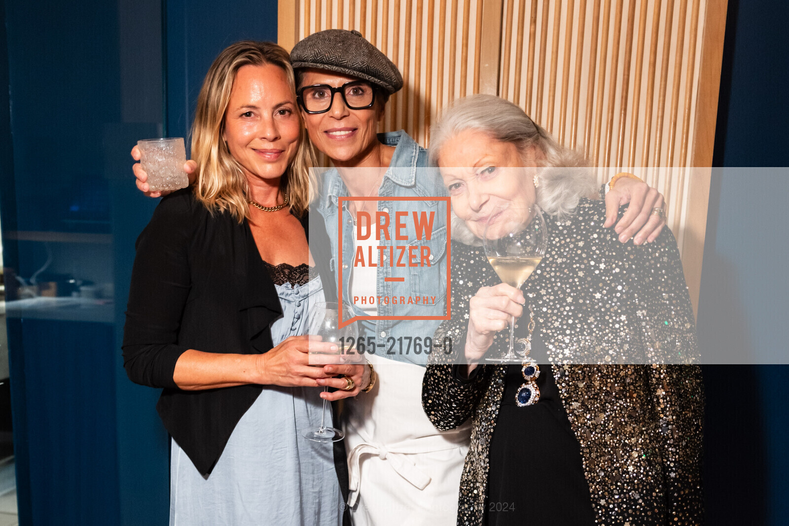 Maria Bello, Dominique Crenn, Denise Hale, La Grande Dame by Veuve Clicquot hosts dinner with Atelier Crenn, Atelier Crenn. 3127 Fillmore St, SF, CA 94123 US, June 26th, 2024, Photo #1265-21769-0 Maria Bello, Dominique Crenn, Denise Hale, Photo #1265-21769-0