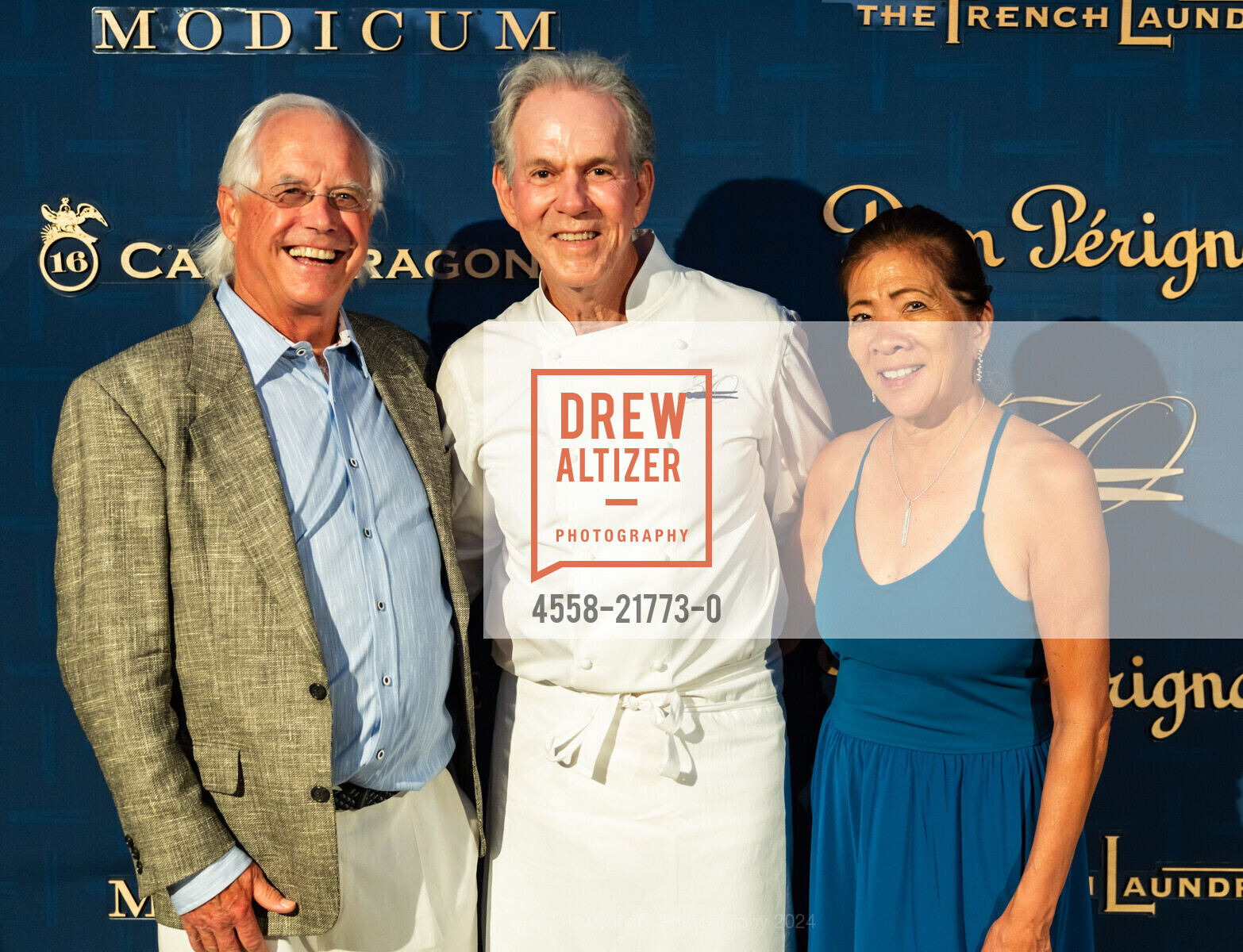 Bob Klotz, Thomas Keller, Nina Klotz, THE FRENCH LAUNDRY'S 30th Anniversary Celebration, The French Laundry. 6640 Washington St, Yountville, CA 94599 US, July 6th, 2024, Photo #4558-21773-0 Bob Klotz, Thomas Keller, Nina Klotz, Photo #4558-21773-0