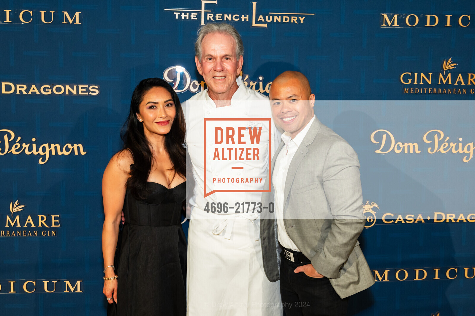 Demi Seguritan, Thomas Keller, Fred Seguritan, THE FRENCH LAUNDRY'S 30th Anniversary Celebration, The French Laundry. 6640 Washington St, Yountville, CA 94599 US, July 6th, 2024, Photo #4696-21773-0 Demi Seguritan, Thomas Keller, Fred Seguritan, Photo #4696-21773-0