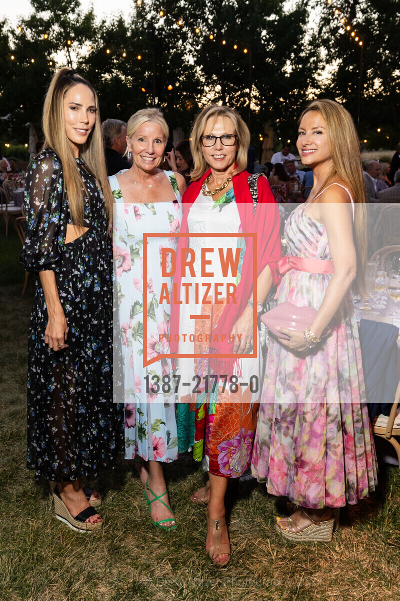 Tina Miller, Kathleen McIntosh, Sandra Beltran, Veronica Ashworth, Patron Dinner at HALL St. Helena for Festival Napa Valley 2024, HALL Wines St. Helena. 401 St Helena Hwy, St Helena, CA 94574 US, July 12th, 2024, Photo #1387-21778-0 Tina Miller, Kathleen McIntosh, Sandra Beltran, Veronica Ashworth, Photo #1387-21778-0
