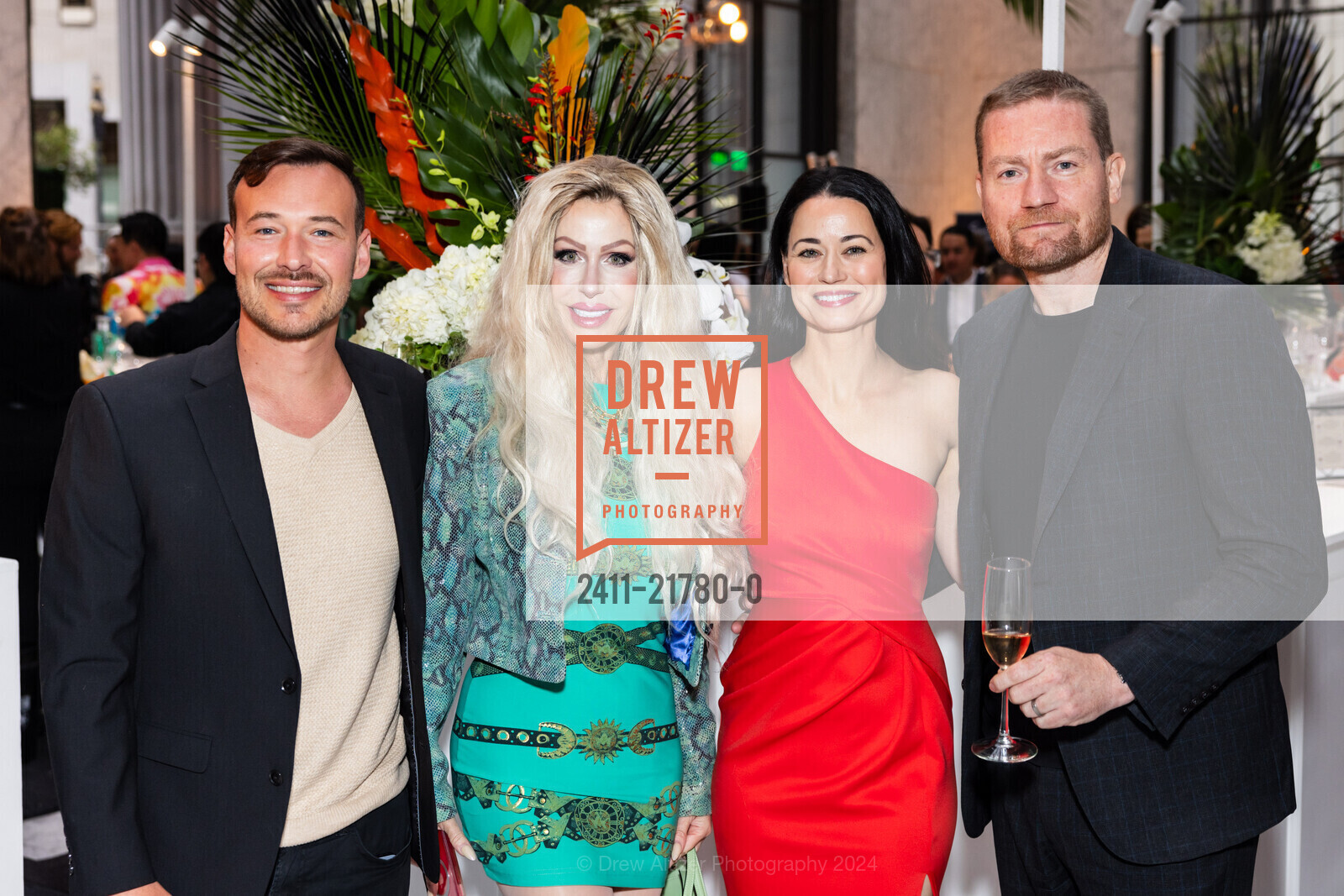 Tai Krueger, Dea Ferrari, Melissa Forga, Strachan Forgan, San Francisco Magazine's 2024 BEST OF THE BAY List Celebration, Conservatory at One Sansome. One Sansome St, San Francisco, CA 94104, United States, July 13th, 2024, Photo #2411-21780-0 Tai Krueger, Dea Ferrari, Melissa Forga, Strachan Forgan, Photo #2411-21780-0