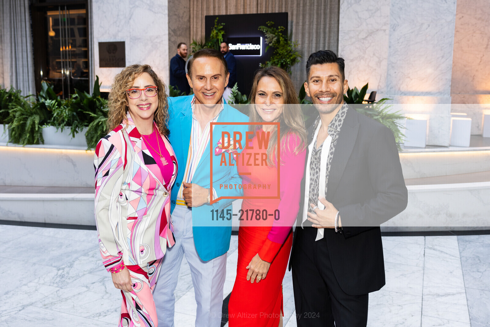 Stephanie Block, Joel Goodrich, Teresa Rodriguez, Antonio Contreras, San Francisco Magazine's 2024 BEST OF THE BAY List Celebration, Conservatory at One Sansome. One Sansome St, San Francisco, CA 94104, United States, July 13th, 2024, Photo #1145-21780-0 Stephanie Block, Joel Goodrich, Teresa Rodriguez, Antonio Contreras, Photo #1145-21780-0