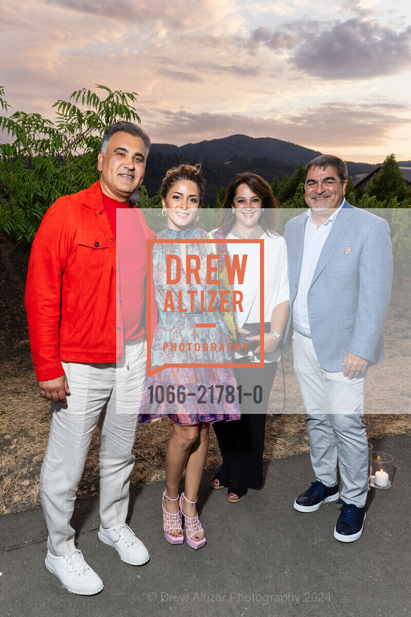 Arash Salkhi, Negar Raski, Laura Sabahi, Steve Sabahi, Patron Dinner at ONEHOPE Winery for Festival Napa Valley 2024, ONEHOPE. 8301 St Helena Hwy, Napa, CA 94558 US, July 13th, 2024, Photo #1066-21781-0 Arash Salkhi, Negar Raski, Laura Sabahi, Steve Sabahi, Photo #1066-21781-0