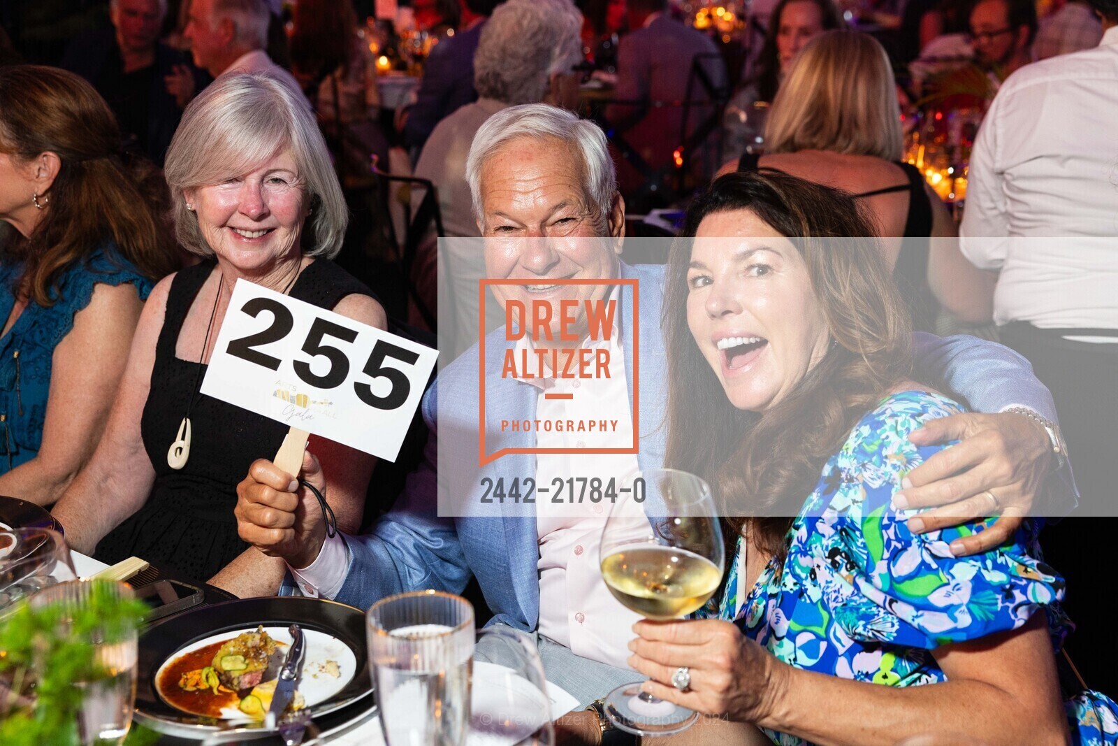 Nancy Alvarez, Michael Alvarez, Michelle Baggett, Arts for All Gala 2024 with Festival Napa Valley 2024, Nickel & Nickel. 8164 St Helena Hwy, Oakville, CA 94562 US, July 15th, 2024, Photo #2442-21784-0 Nancy Alvarez, Michael Alvarez, Michelle Baggett, Photo #2442-21784-0