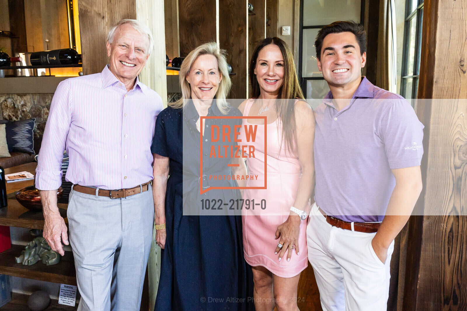 Robert Blanding, Gay-Lynn Blanding, Julie Husic, FJ Husic, Vintner's Luncheon at Davis Estates with Pomaletto for Festival Napa Valley 2024, Napa Valley, July 17th, 2024, Photo #1022-21791-0 Robert Blanding, Gay-Lynn Blanding, Julie Husic, FJ Husic, Photo #1022-21791-0