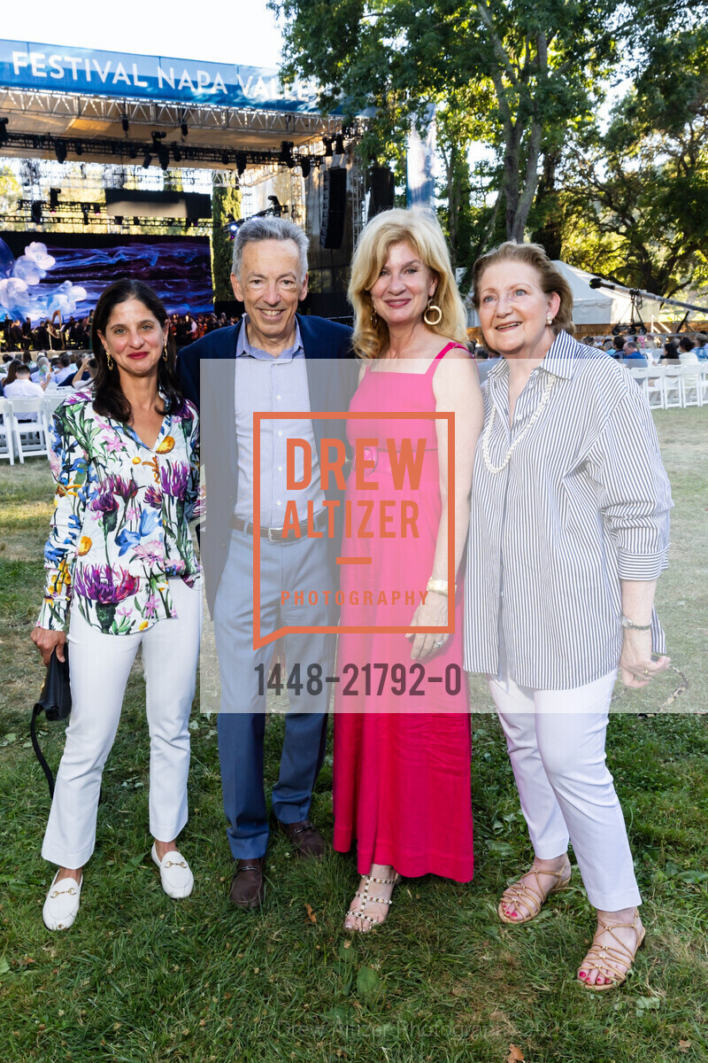 Mona Baroudi, Rick Walker, Karen Walker, Frederica von Stade, Vocal Fantastique at Charles Krug for Festival Napa Valley 2024, Charles Krug. 2800 Main St, July 20th, 2024, Photo #1448-21792-0 Mona Baroudi, Rick Walker, Karen Walker, Frederica von Stade, Photo #1448-21792-0