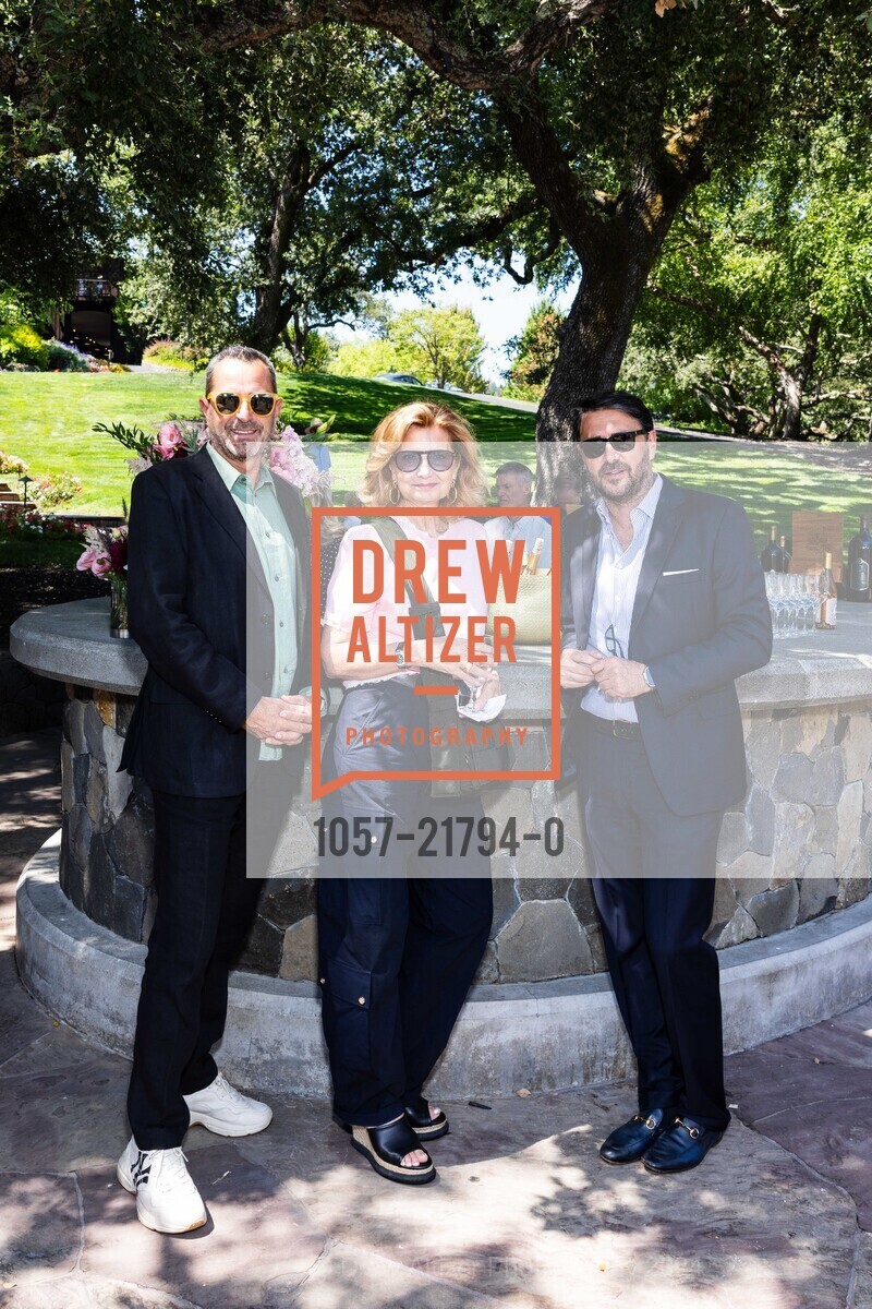 Flavio Dal Lago, Sabina Belli, Stefano Cortecci, Vintner's Luncheon with Pomaletto for Festival Napa Valley 2024, Far Niente Winery. 1350 Acacia Dr, July 20th, 2024, Photo #1057-21794-0 Flavio Dal Lago, Sabina Belli, Stefano Cortecci, Photo #1057-21794-0