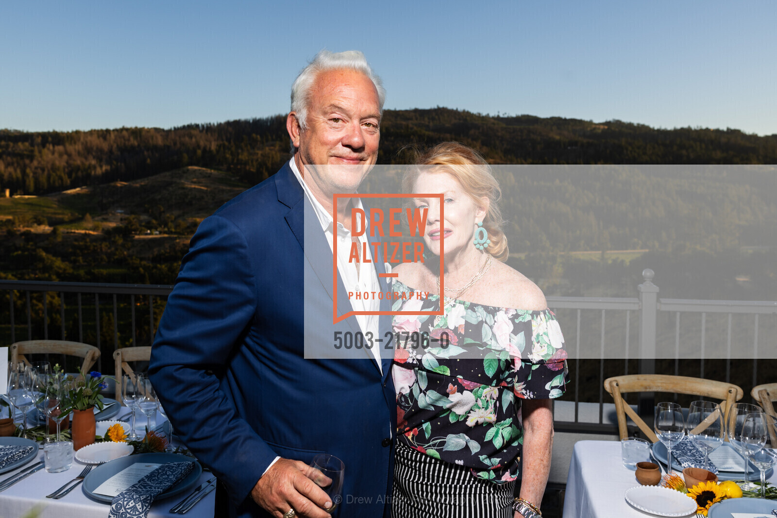 John Herr, Maureen Herr, Patron Dinner at Sterling Vineyards for Festival Napa Valley 2024, Castello di Amorosa. 4045 St Helena Hwy, Calistoga, CA 94515 US, July 19th, 2024, Photo #5003-21796-0 John Herr, Maureen Herr, Photo #5003-21796-0