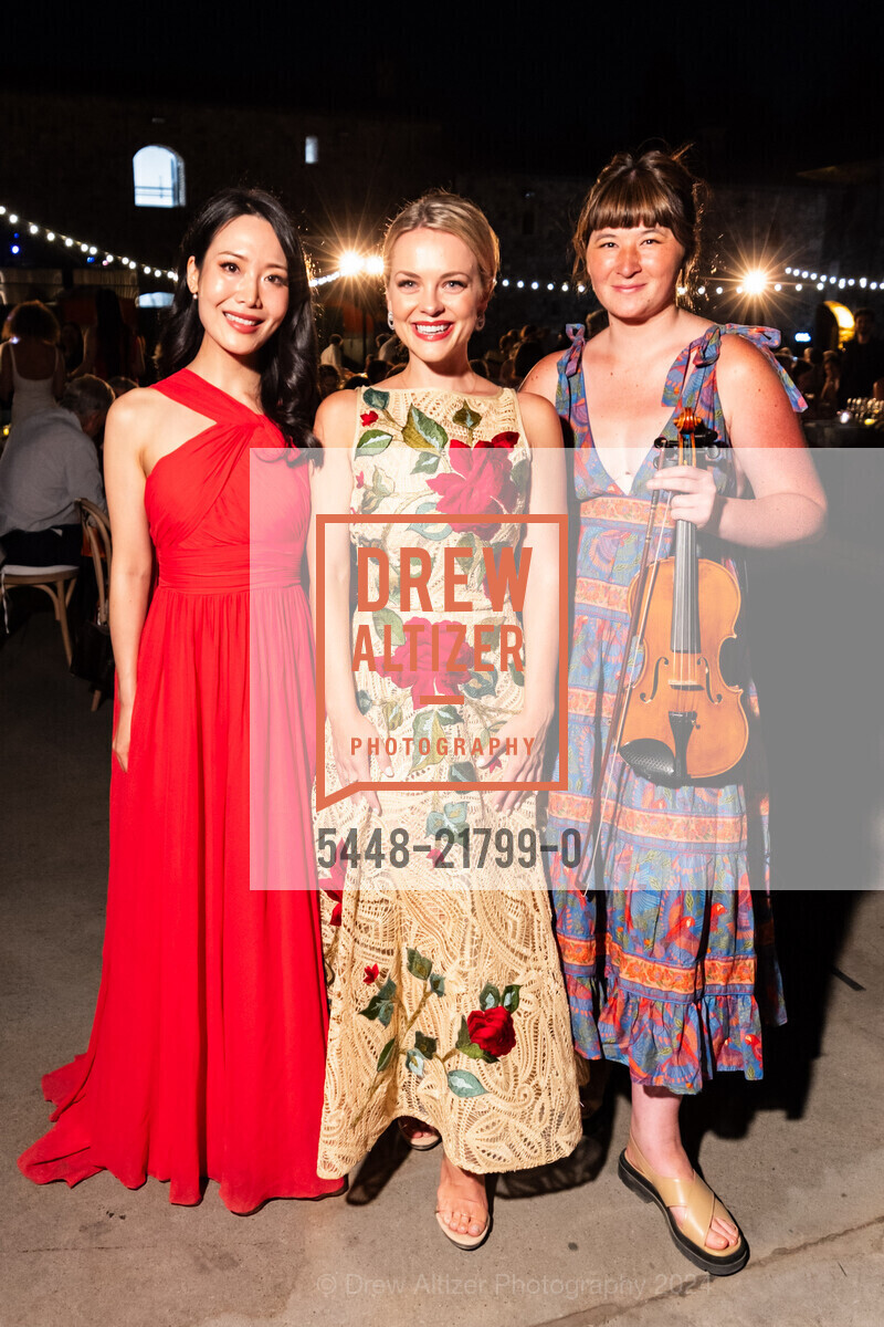 Rieko Tsuchida, Christina Maxwell, Sienna Peck, Patron Dinner at Castello di Amorosa for Festival Napa Valley 2024, Charles Krug. 2800 Main St, St Helena, CA 94574 US, July 19th, 2024, Photo #5448-21799-0 Rieko Tsuchida, Christina Maxwell, Sienna Peck, Photo #5448-21799-0
