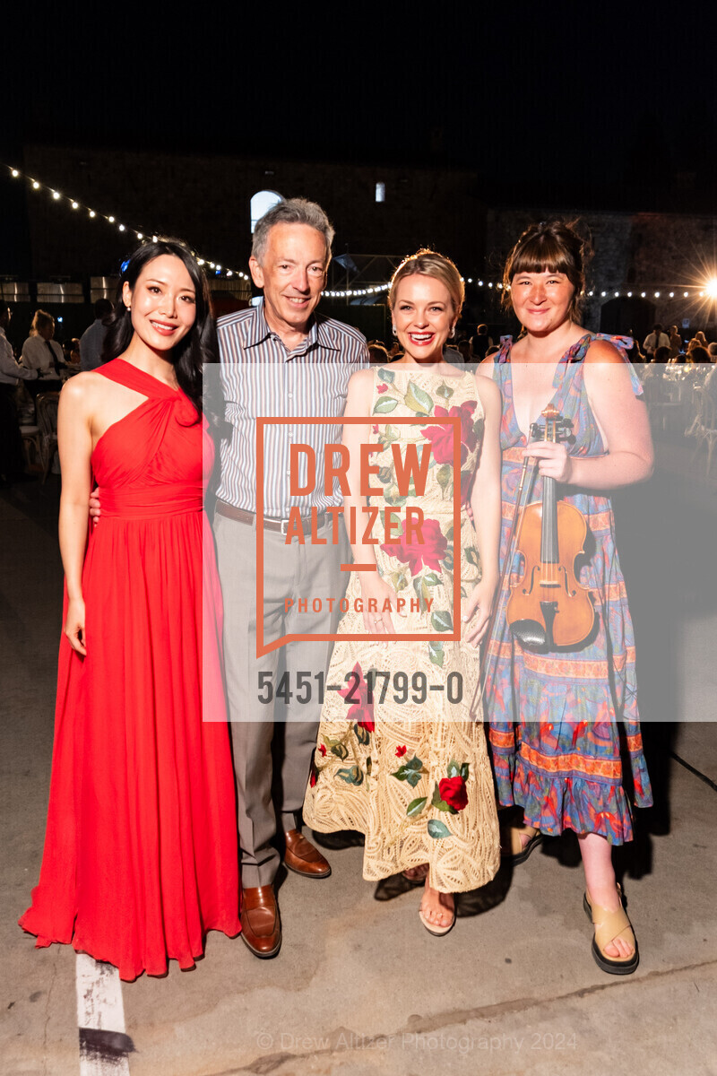 Rieko Tsuchida, Rick Walker, Christina Maxwell, Sienna Peck, Patron Dinner at Castello di Amorosa for Festival Napa Valley 2024, Charles Krug. 2800 Main St, St Helena, CA 94574 US, July 19th, 2024, Photo #5451-21799-0 Rieko Tsuchida, Rick Walker, Christina Maxwell, Sienna Peck, Photo #5451-21799-0