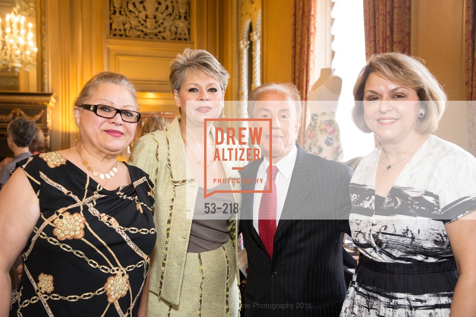 Susan Ghasemy, Sonia Tahbazof, Zand Rez, Mina Beigi, Salvation Army Flower Power Luncheon, Sir Francis Drake Hotel. 450 Powell St, August 4th, 2015,Drew Altizer, Drew Altizer Photography, full-service agency, private events, San Francisco photographer, photographer california