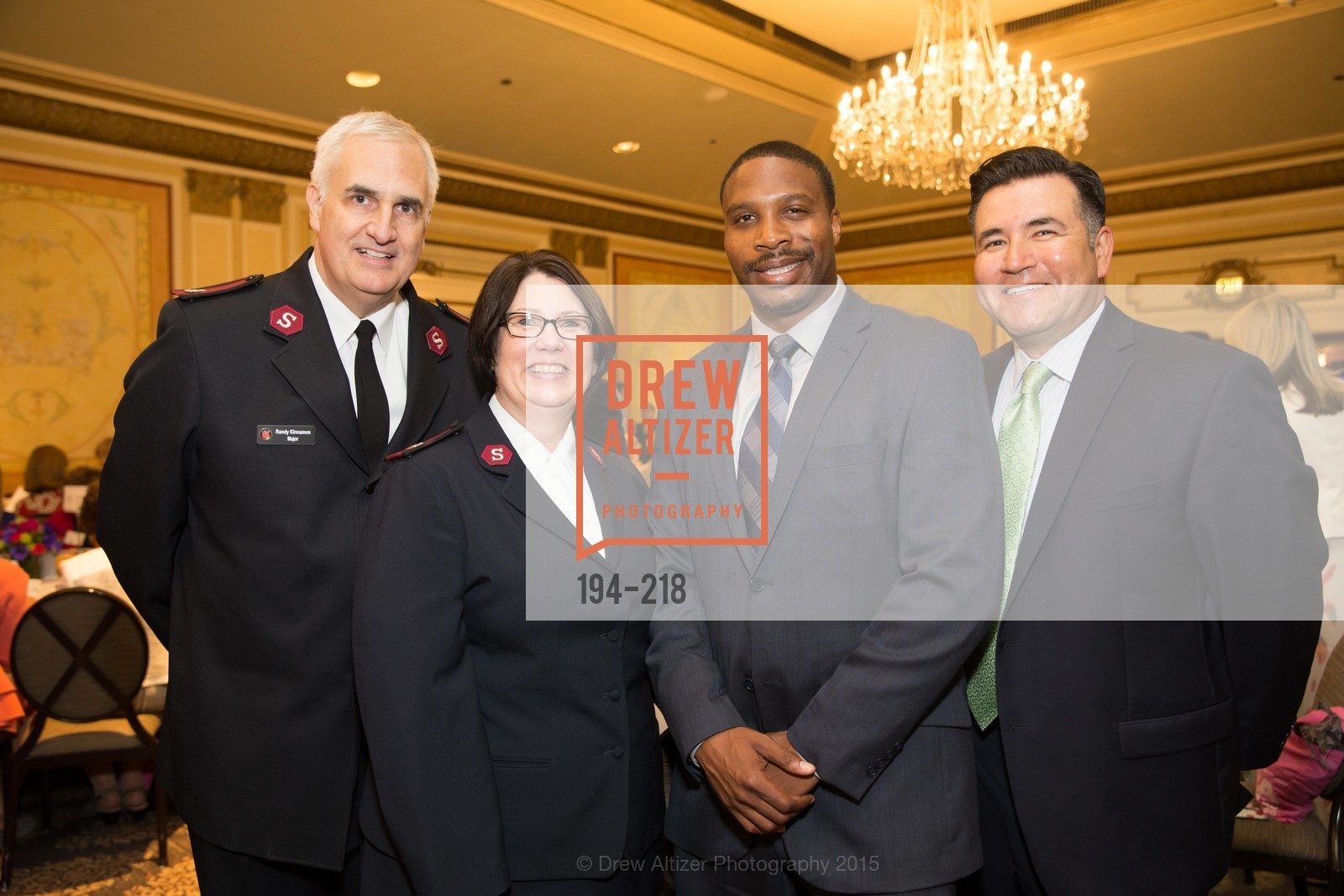 Randy Kinnamon, Cheryl Kinnamon, Derrick Brown, Enrique Obando, Salvation Army Flower Power Luncheon, Sir Francis Drake Hotel. 450 Powell St, August 4th, 2015,Drew Altizer, Drew Altizer Photography, full-service event agency, private events, San Francisco photographer, photographer California