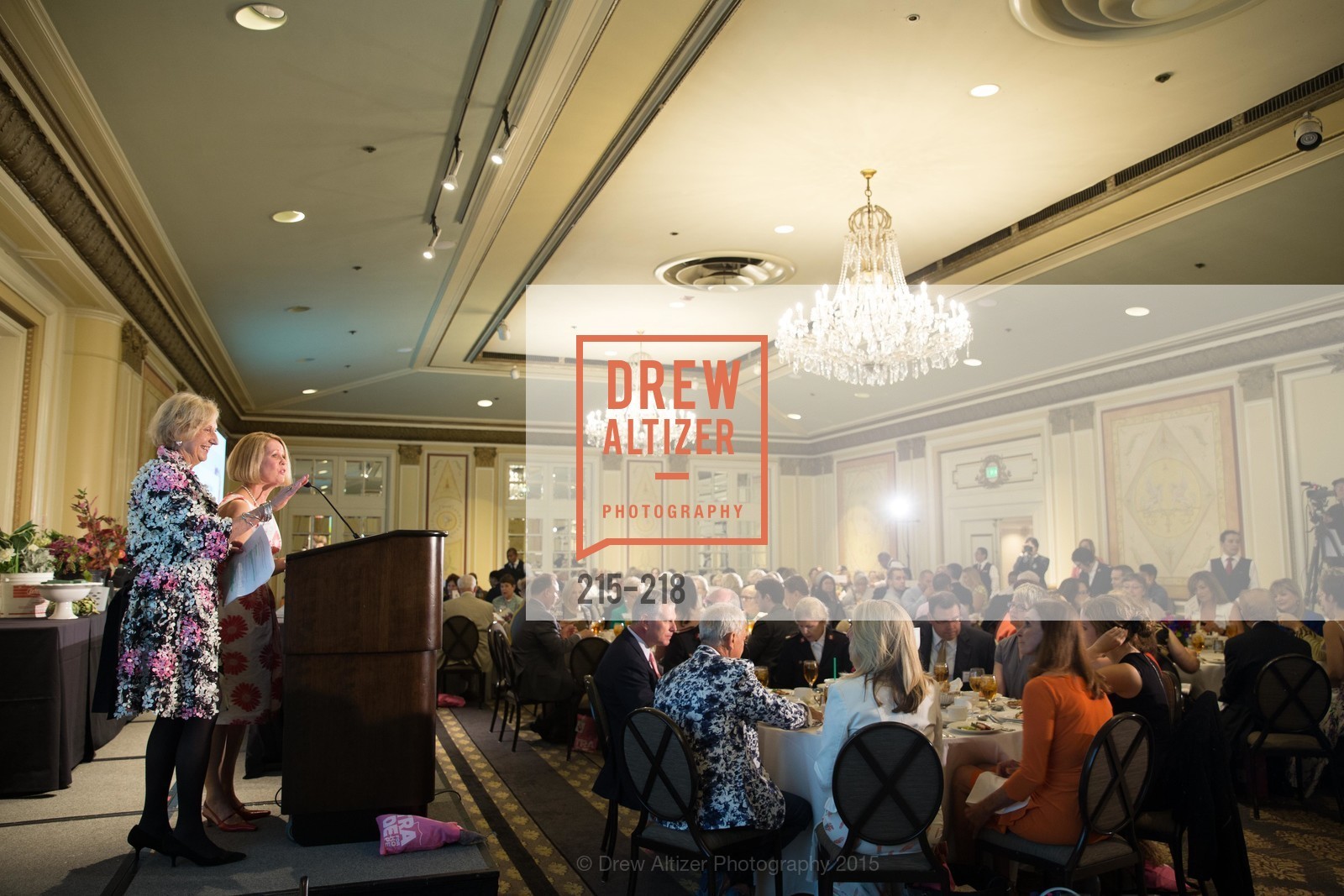 Judith Heuser, Leslie Bauer, Salvation Army Flower Power Luncheon, Sir Francis Drake Hotel. 450 Powell St, August 4th, 2015,Drew Altizer, Drew Altizer Photography, full-service agency, private events, San Francisco photographer, photographer california