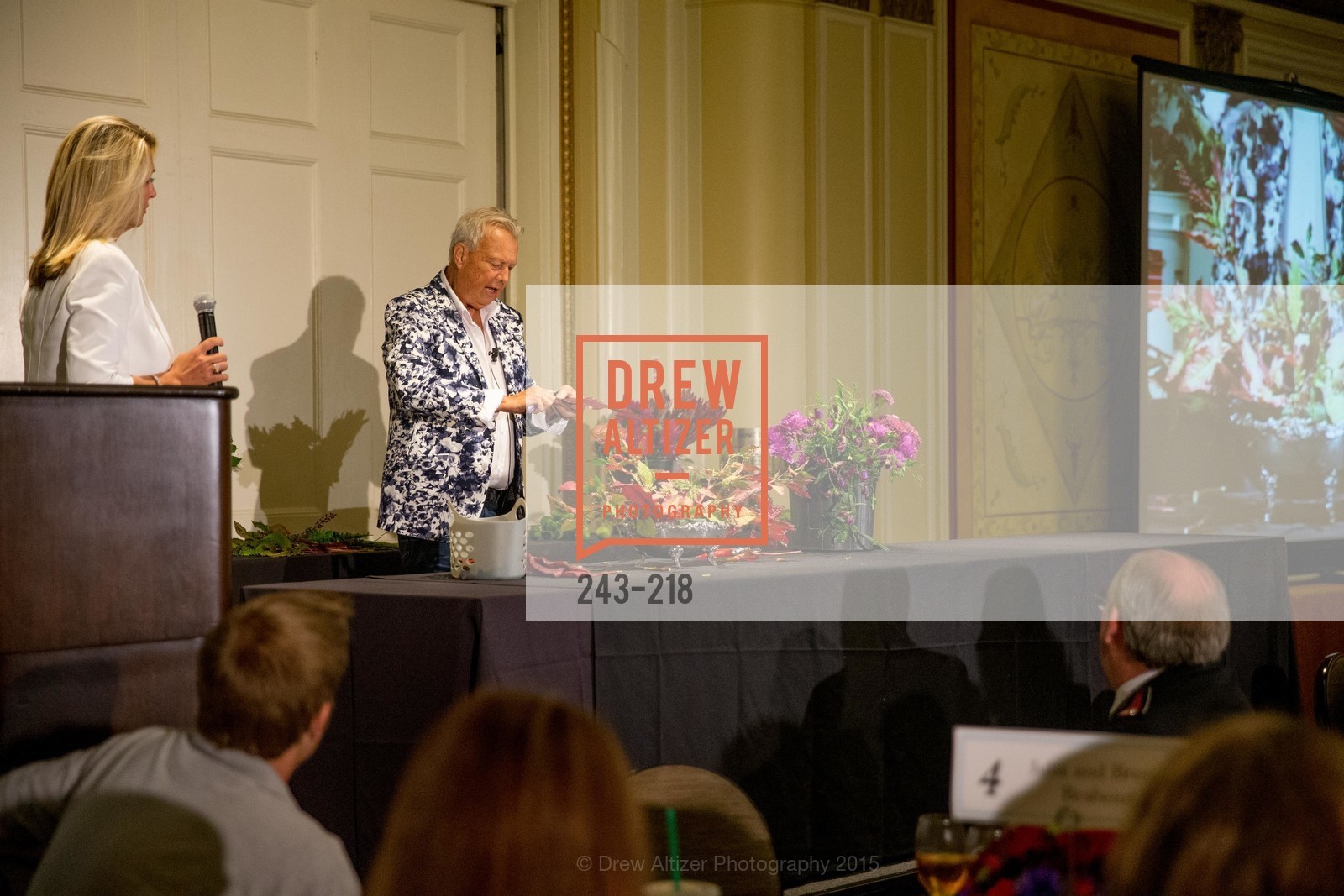 Juliet Goodrich, Ron Morgan, Salvation Army Flower Power Luncheon, Sir Francis Drake Hotel. 450 Powell St, August 4th, 2015,Drew Altizer, Drew Altizer Photography, full-service event agency, private events, San Francisco photographer, photographer California