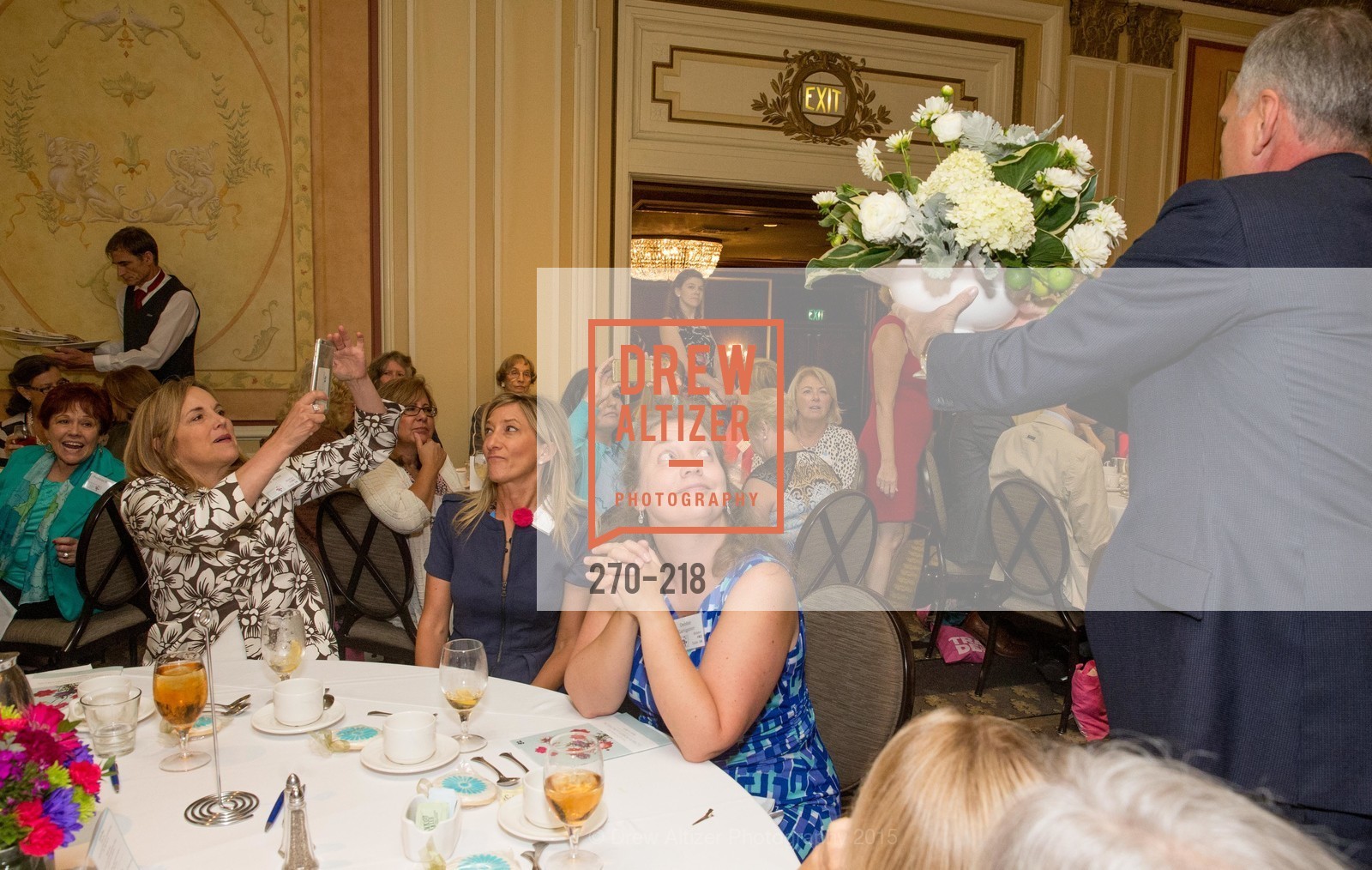 Lisa Syne, Debbie Kartinganer, Salvation Army Flower Power Luncheon, Sir Francis Drake Hotel. 450 Powell St, August 4th, 2015,Drew Altizer, Drew Altizer Photography, full-service event agency, private events, San Francisco photographer, photographer California