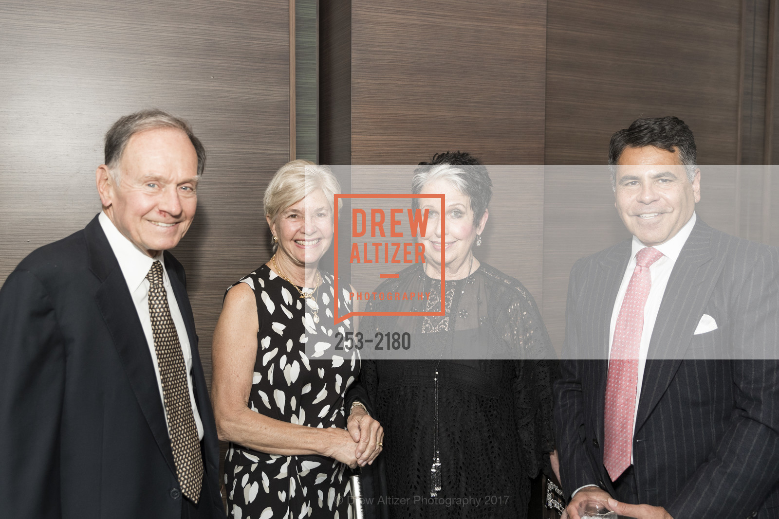 Bob Fox, Nancy Mueller, Karen Kubin, Gary Garabedian, San Francisco Opera - President's Dinner 2017, St. Regis, Gallery Ballroom. 125 Third St. SF, California, May 10th, 2017, Photo #253-2180 Bob Fox, Nancy Mueller, Karen Kubin, Gary Garabedian, Photo #253-2180