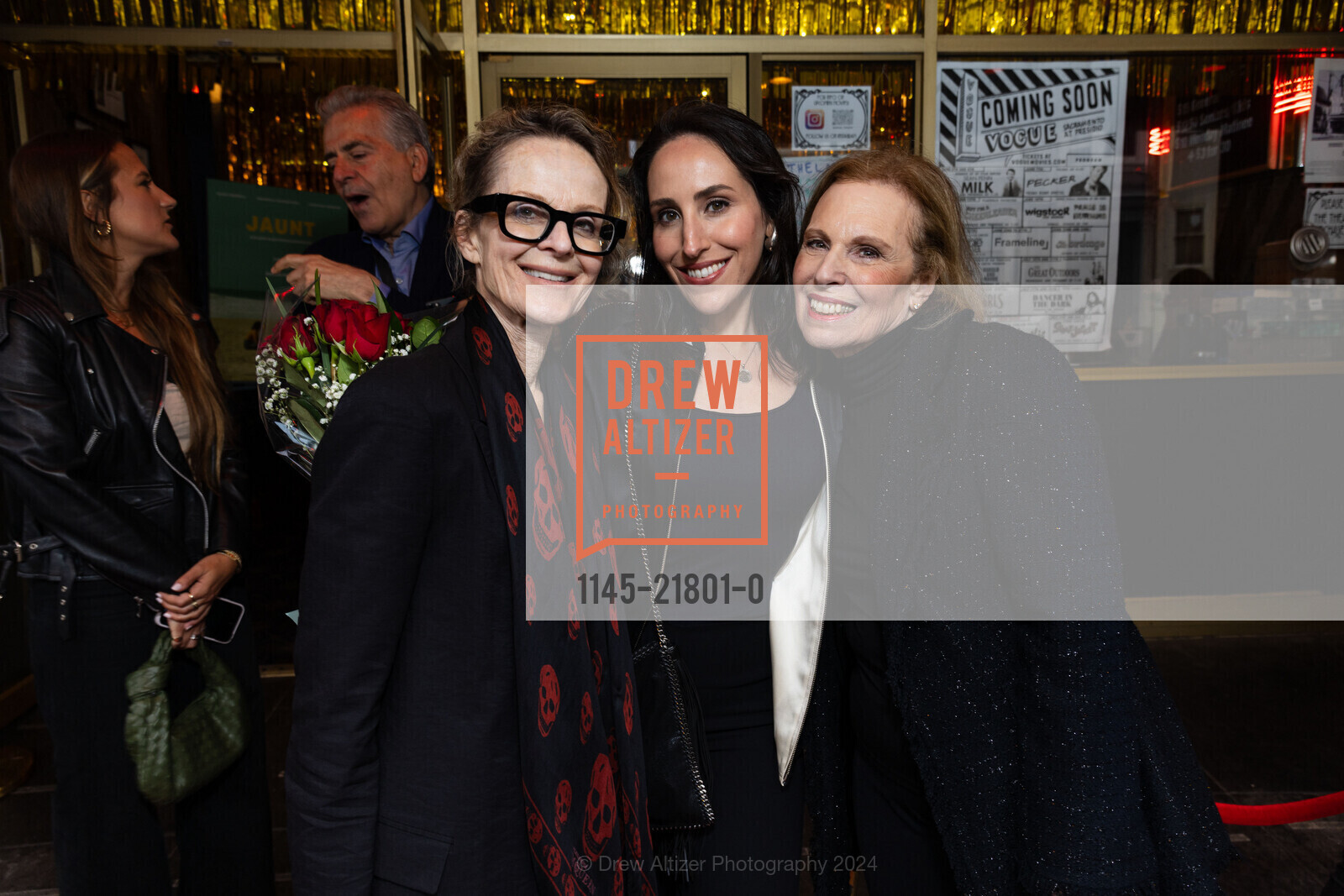 Dee Dee Levy, Arianna Papalexopoulos, Cheryl Seckols, "Film Premier of JAUNT" at the Vogue Theater, The Vogue Theater. 3290 Sacramento St, July 13th, 2024, Photo #1145-21801-0 Dee Dee Levy, Arianna Papalexopoulos, Cheryl Seckols, Photo #1145-21801-0