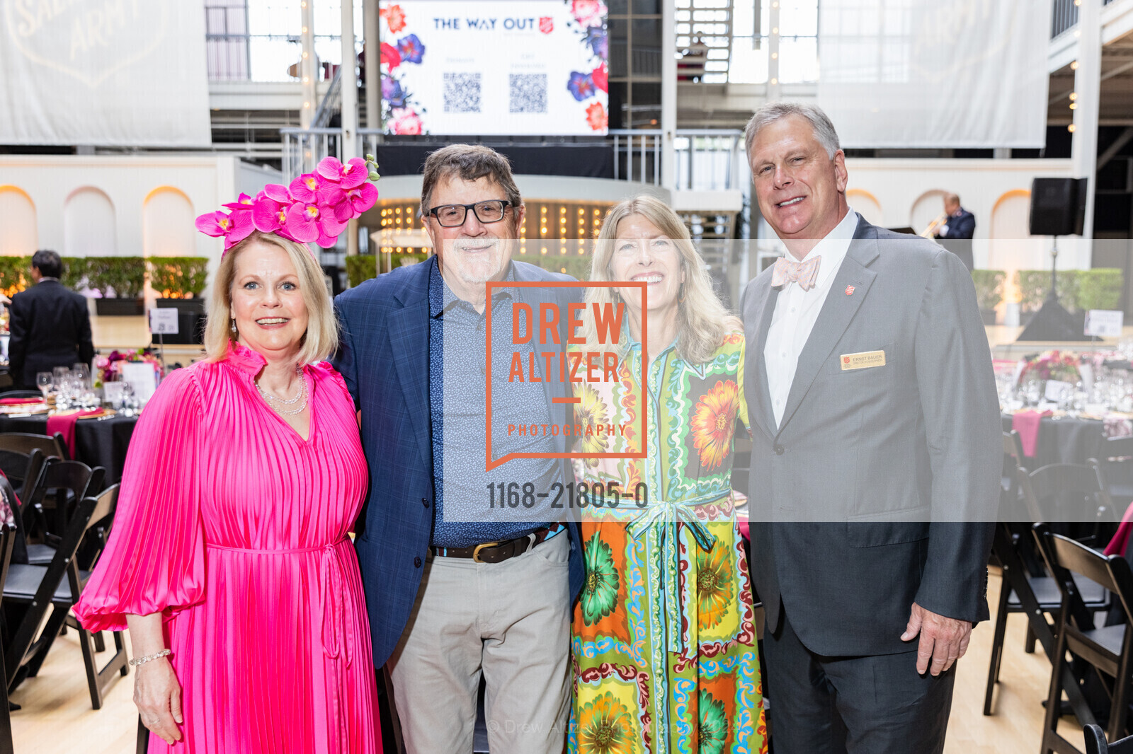 Leslie Bauer, Rick Osgood, Cathy Osgood, Ernst Bauer, Salvation Army Flower Power Gala 2024, San Francisco Design Center. 101 Henry Adams St, August 3rd, 2024, Photo #1168-21805-0 Leslie Bauer, Rick Osgood, Cathy Osgood, Ernst Bauer, Photo #1168-21805-0
