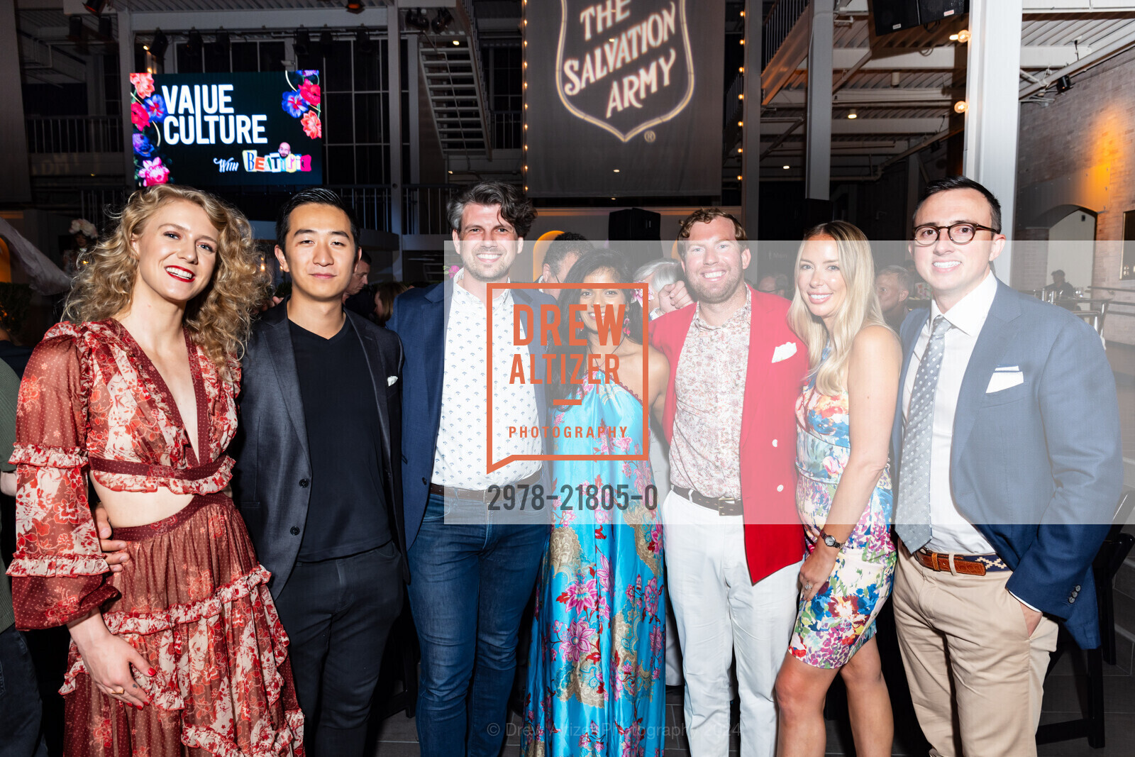 Kimberly Gehrmann, Jia Chen, Paul Karpenko, Shabnan Bhaskaran, Patrick Rutter, Carlene Rutter, Jim Kennedy, Salvation Army Flower Power Gala 2024, San Francisco Design Center. 101 Henry Adams St, August 3rd, 2024, Photo #2978-21805-0 Kimberly Gehrmann, Jia Chen, Paul Karpenko, Shabnan Bhaskaran, Patrick Rutter, Carlene Rutter, Jim Kennedy, Photo #2978-21805-0