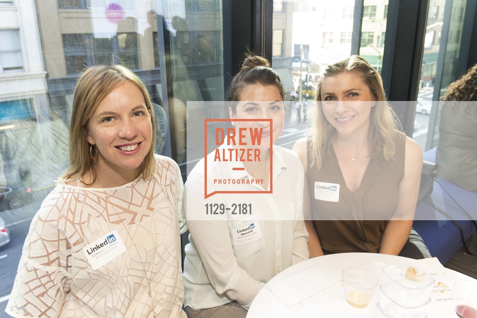 Colleen Henriksen, Anne Marie Lesevic, Halie Colbourne, SF Chamber of Commerce WELL Kick-Off Event, LinkedIn. 222 2nd Street, May 10th, 2017, Photo #1129-2181 Colleen Henriksen, Anne Marie Lesevic, Halie Colbourne, Photo #1129-2181