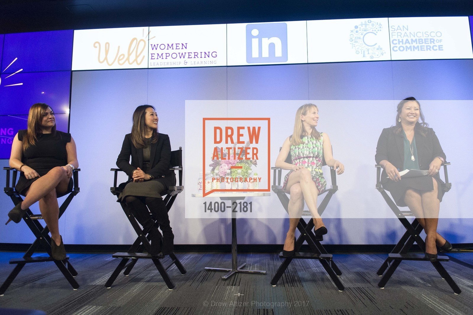 Erica Lockheimer, Katy Tang, Heidi Zak, Tallia Hart, SF Chamber of Commerce WELL Kick-Off Event, LinkedIn. 222 2nd Street, May 10th, 2017, Photo #1400-2181 Erica Lockheimer, Katy Tang, Heidi Zak, Tallia Hart, Photo #1400-2181