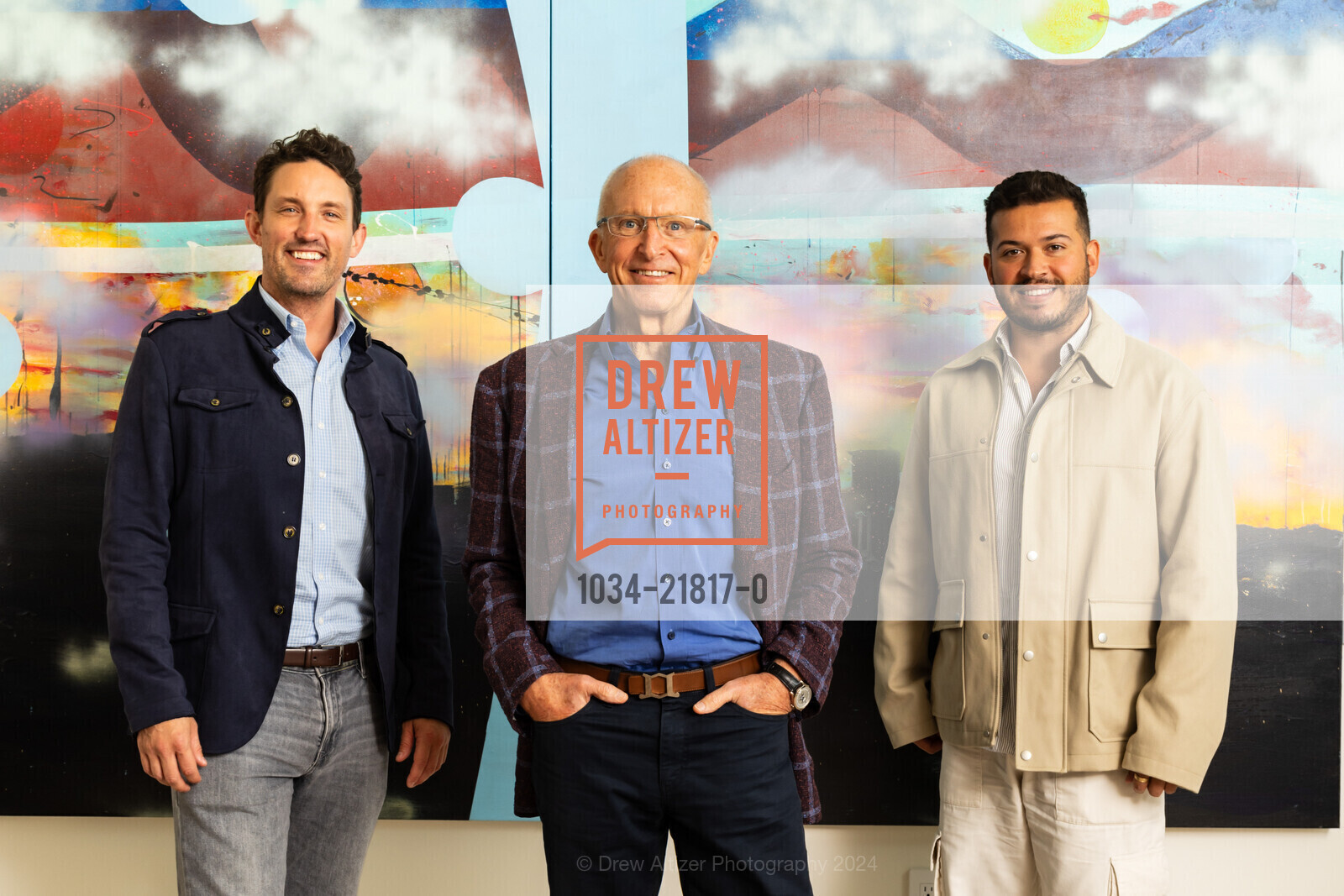 Pete Rodway, Neal Ward, Andres Sandoval, 181 Welcomes the Leading 100, Gallery 181. 181 Fremont St, August 22nd, 2024, Photo #1034-21817-0 Pete Rodway, Neal Ward, Andres Sandoval, Photo #1034-21817-0