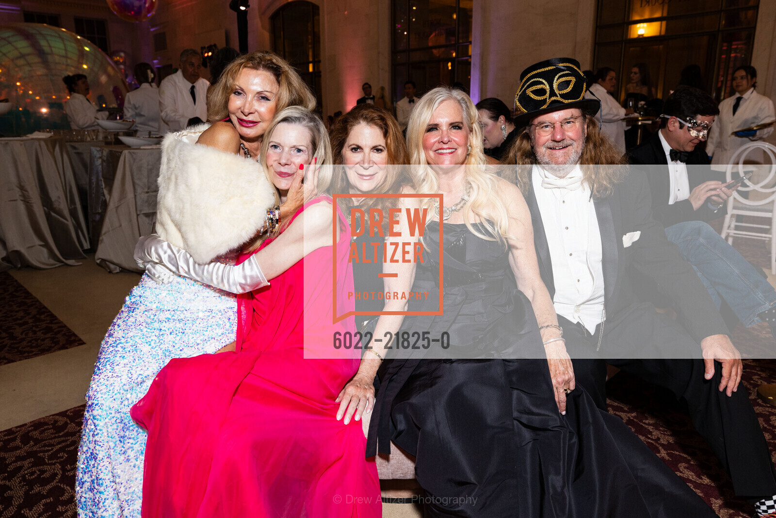 Gina Tordjman, Lisa Dawn Nilsson, Patricia Ferrin Loucks, Jeffrey Ricker, San Francisco Opera's Masked Ball 2024, San Francisco Opera. 301 Van Ness Ave, Photo #6022-21825-0 Gina Tordjman, Lisa Dawn Nilsson, Patricia Ferrin Loucks, Jeffrey Ricker, Photo #6022-21825-0