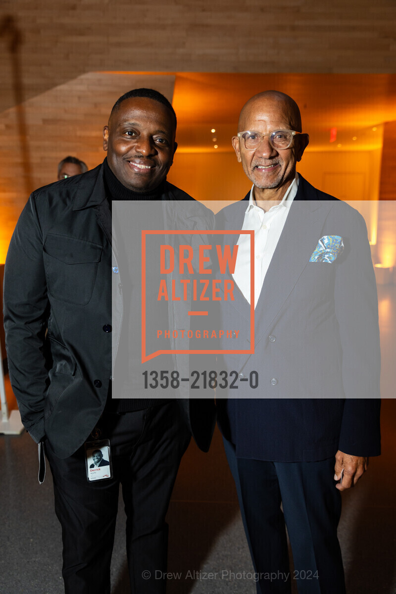 Derrick Bowman, Chuck Collins, SF MOMA’s 2024 Director's Dinner with Sarah Sze, SF MOMA. Third and New Montgomery Street, September 11th, 2024, Photo #1358-21832-0 Derrick Bowman, Chuck Collins, Photo #1358-21832-0
