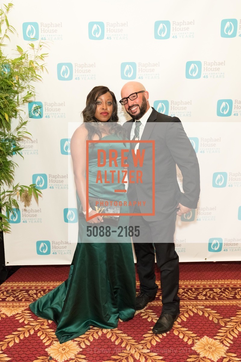 Shamekka Marty, Henry Marty, 20th Annual Raphael House Gala 2017 "There's No Place Like Home", Palace Hotel. 2 New Montgomery, San Francisco, May 13th, 2017, Photo #5088-2185 Shamekka Marty, Henry Marty, Photo #5088-2185