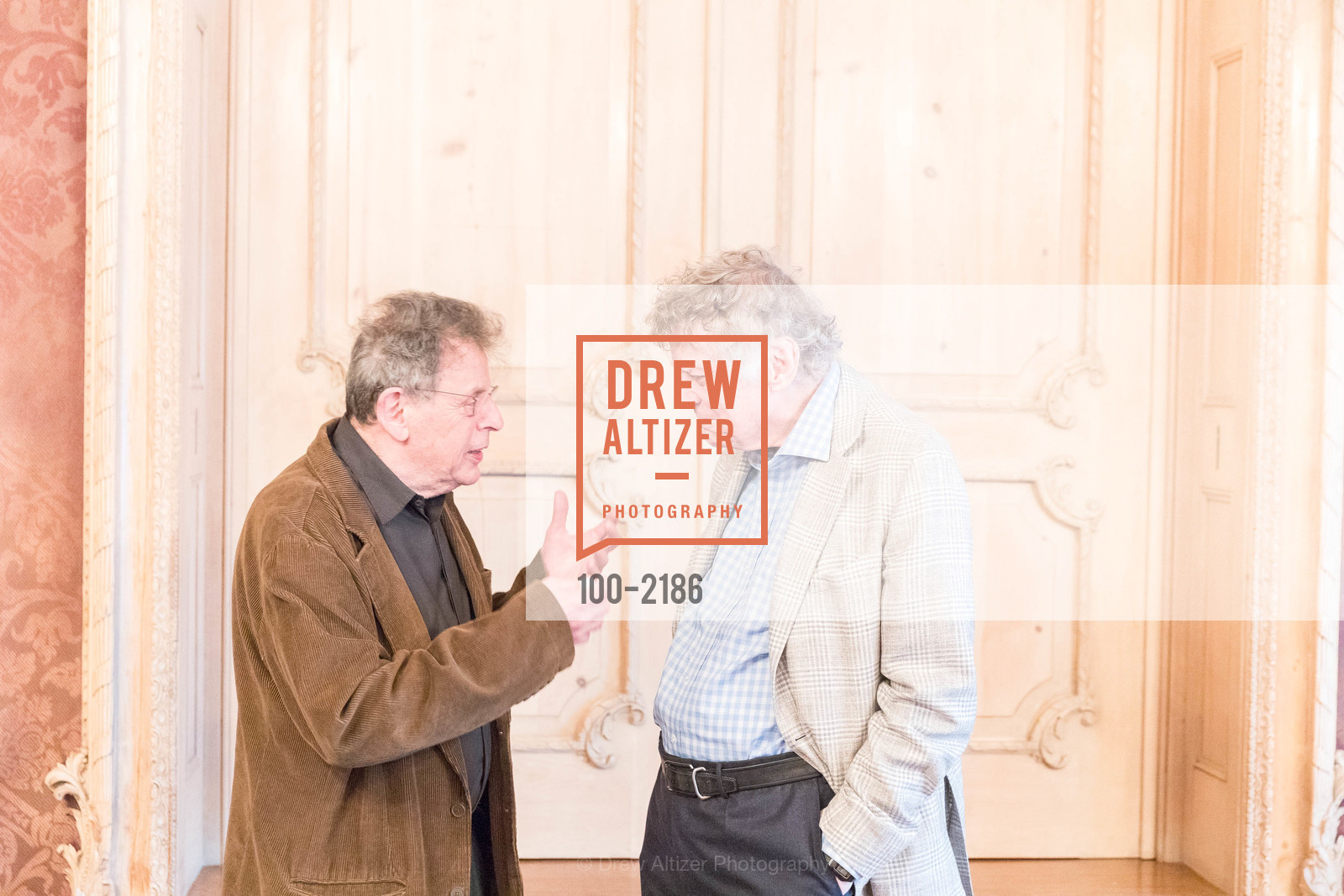 Philip Glass, Gordon Getty, Gordon and Ann Getty Host Opera Parallele with Composer Philip Glass, Private Residence, May 11th, 2017, Photo #100-2186 Philip Glass, Gordon Getty, Photo #100-2186