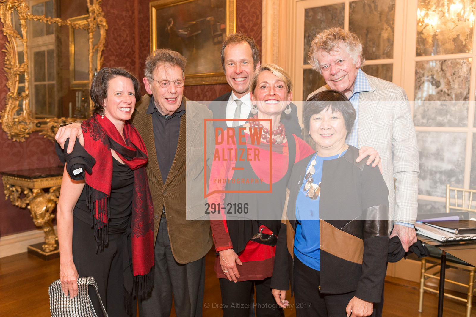 Amy Seiwert, Philip Glass, Brian Staufenbiel, Nicole Paiement, Gordon Getty, Debbie Chinn, Gordon and Ann Getty Host Opera Parallele with Composer Philip Glass, Private Residence, May 11th, 2017, Photo #291-2186 Amy Seiwert, Philip Glass, Brian Staufenbiel, Nicole Paiement, Gordon Getty, Debbie Chinn, Photo #291-2186