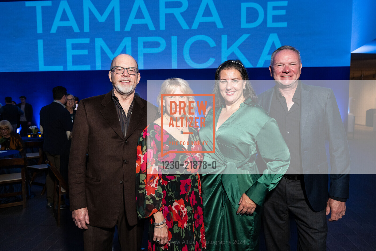 Michael Coholan, Ingrid Swenson, Kenzie Ferguson, Ed Gogel, The de Young hosts Tamara de Lempicka Donor Opening Reception 2024, Fine Arts Museums of San Francisco. 50 Hagiwara Tea Garden Drive, October 10th, 2024, Photo #1230-21878-0 Michael Coholan, Ingrid Swenson, Kenzie Ferguson, Ed Gogel, Photo #1230-21878-0