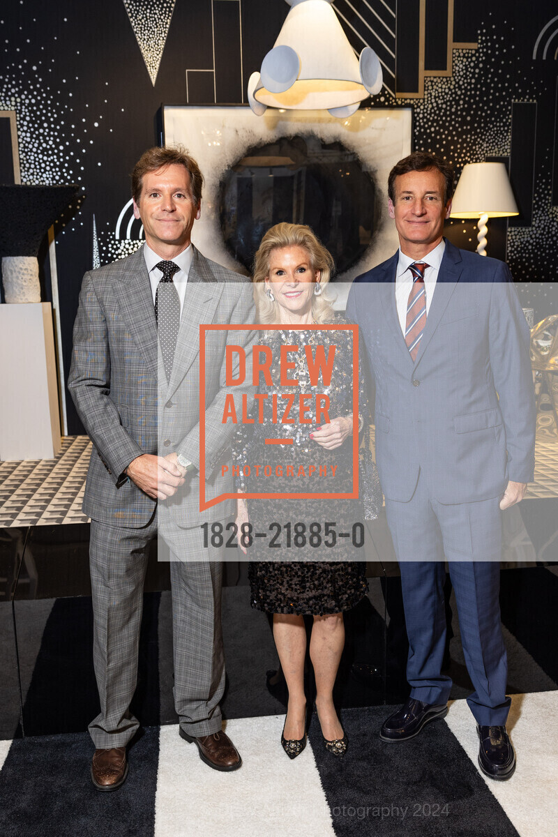 Trevor Traina, Dede Wilsey, Todd Traina, The San Francisco Fall Show's 42nd Anniversary Opening Night Gala, Fort Mason Center. Fort Mason Center, October 16th, 2024, Photo #1828-21885-0 Trevor Traina, Dede Wilsey, Todd Traina, Photo #1828-21885-0
