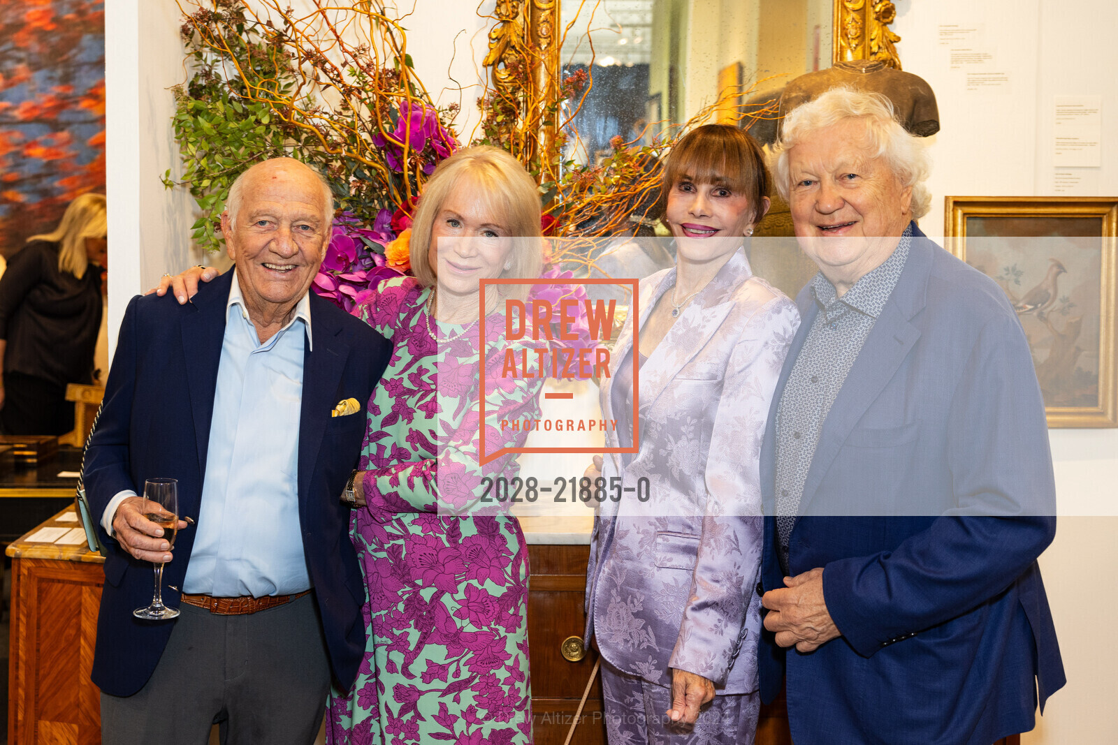 Joe Betz, Marion Betz, Andrea Stare, Bob Freeman, The San Francisco Fall Show's 42nd Anniversary Opening Night Gala, Fort Mason Center. Fort Mason Center, October 16th, 2024, Photo #2028-21885-0 Joe Betz, Marion Betz, Andrea Stare, Bob Freeman, Photo #2028-21885-0