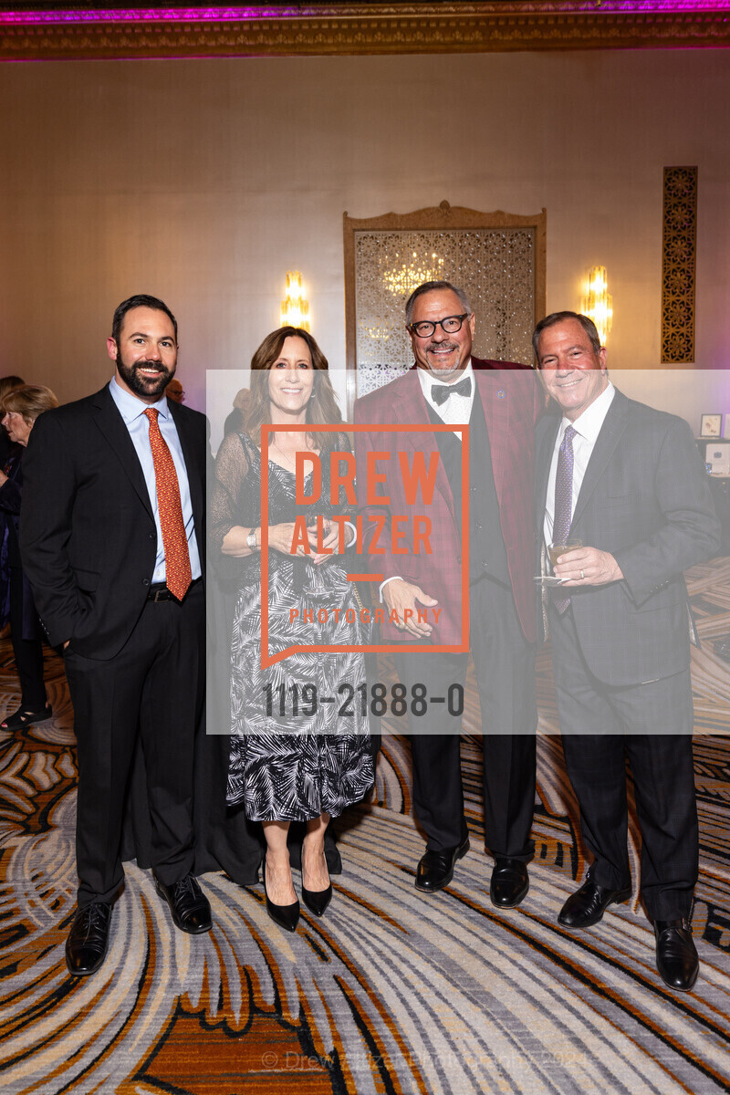 Tony Alioto, Kelly Alioto, Thomas Bowen, Mario Alioto, 27th Annual Loaves & Fishes Gala Honoring Order of Malta, Western Association 2024, The Westin St. Francis. 335 Powell St, October 17th, 2024, Photo #1119-21888-0 Tony Alioto, Kelly Alioto, Thomas Bowen, Mario Alioto, Photo #1119-21888-0
