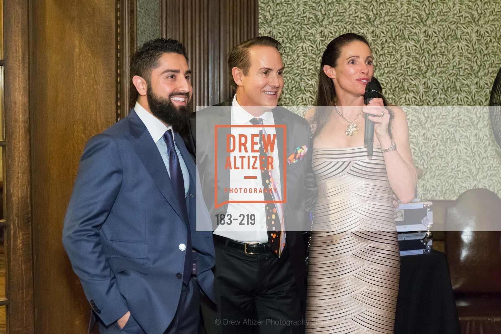 Roh Habibi, Joel Goodrich, Anne Laury, Gucci & Vogue Dinner, University Club. University Club, . 800 Powell St, August 5th, 2015, Photo #183-219 Roh Habibi, Joel Goodrich, Anne Laury, Photo #183-219