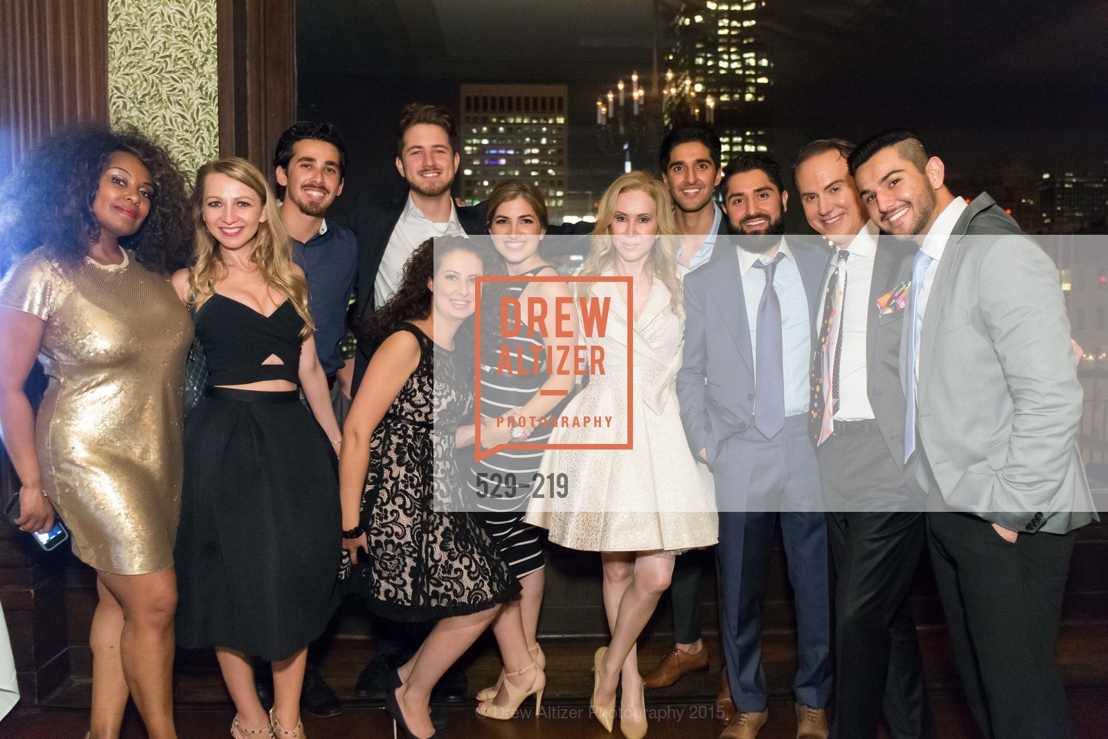 Chaundra Woods, Svetlana Jilenko, Omar Kohgadai, Harris Habibi, Fatima Lavour, Shugufa Habibi, Sophie Azouaou, Ramin Habibi, Roh Habibi, Joel Goodrich, Obeid Habibi, Champagne Reception & Screening of Million Dollar Listing San Francisco, University Club. 800 Powell St, August 5th, 2015,Drew Altizer, Drew Altizer Photography, full-service agency, private events, San Francisco photographer, photographer california