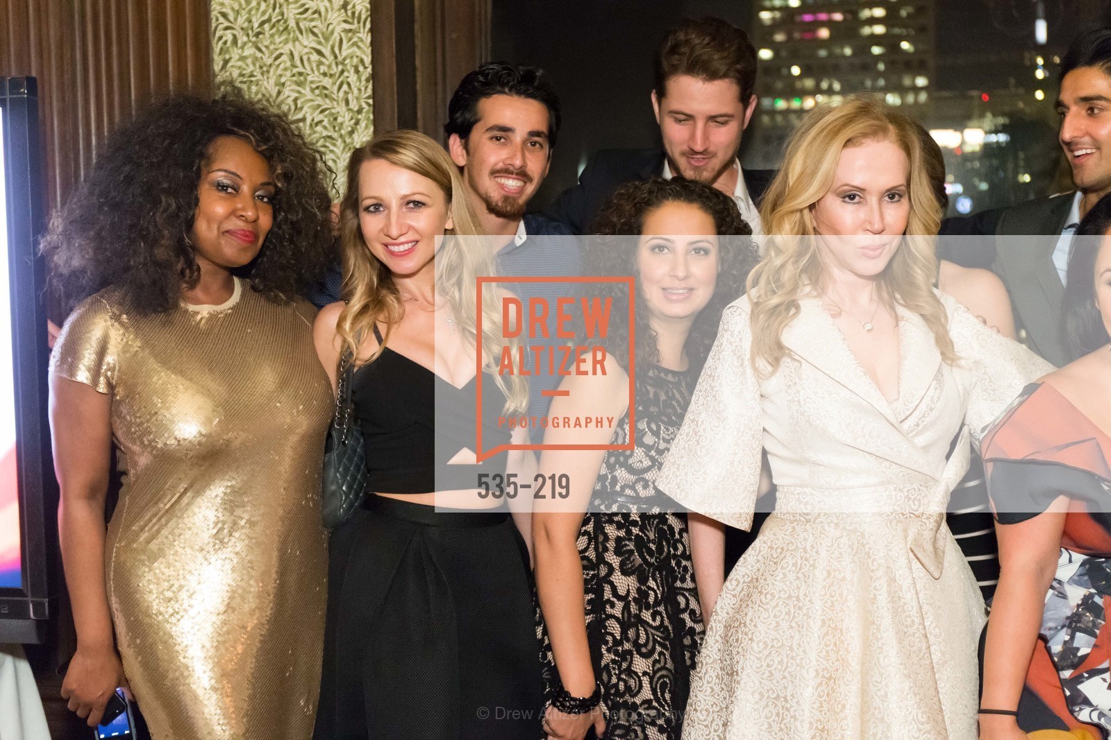 Chaundra Woods, Svetlana Jilenko, Omar Kohgadai, Harris Habibi, Fatima Lavour, Shugufa Habibi, Sophie Azouaou, Ramin Habibi, Roh Habibi, Joel Goodrich, Obeid Habibi, Champagne Reception & Screening of Million Dollar Listing San Francisco, University Club. 800 Powell St, August 5th, 2015,Drew Altizer, Drew Altizer Photography, full-service agency, private events, San Francisco photographer, photographer california