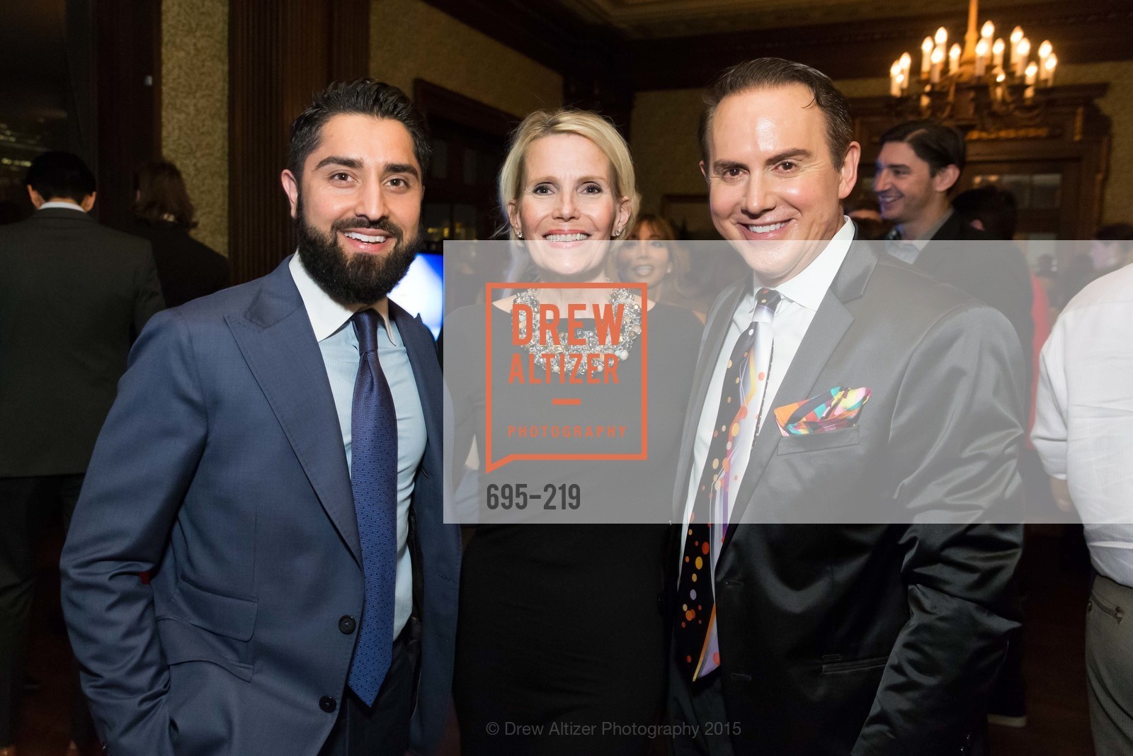 Roh Habibi, Susanne van Hecke, Joel Goodrich, Champagne Reception & Screening of Million Dollar Listing San Francisco, University Club. 800 Powell St, August 5th, 2015,Drew Altizer, Drew Altizer Photography, full-service agency, private events, San Francisco photographer, photographer california