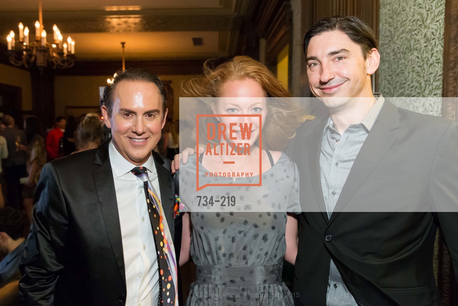 Joel Goodrich, Gina Klein, Douglas Dalton, Gucci & Vogue Dinner, University Club. University Club, . 800 Powell St, August 5th, 2015, Photo #734-219 Joel Goodrich, Gina Klein, Douglas Dalton, Photo #734-219