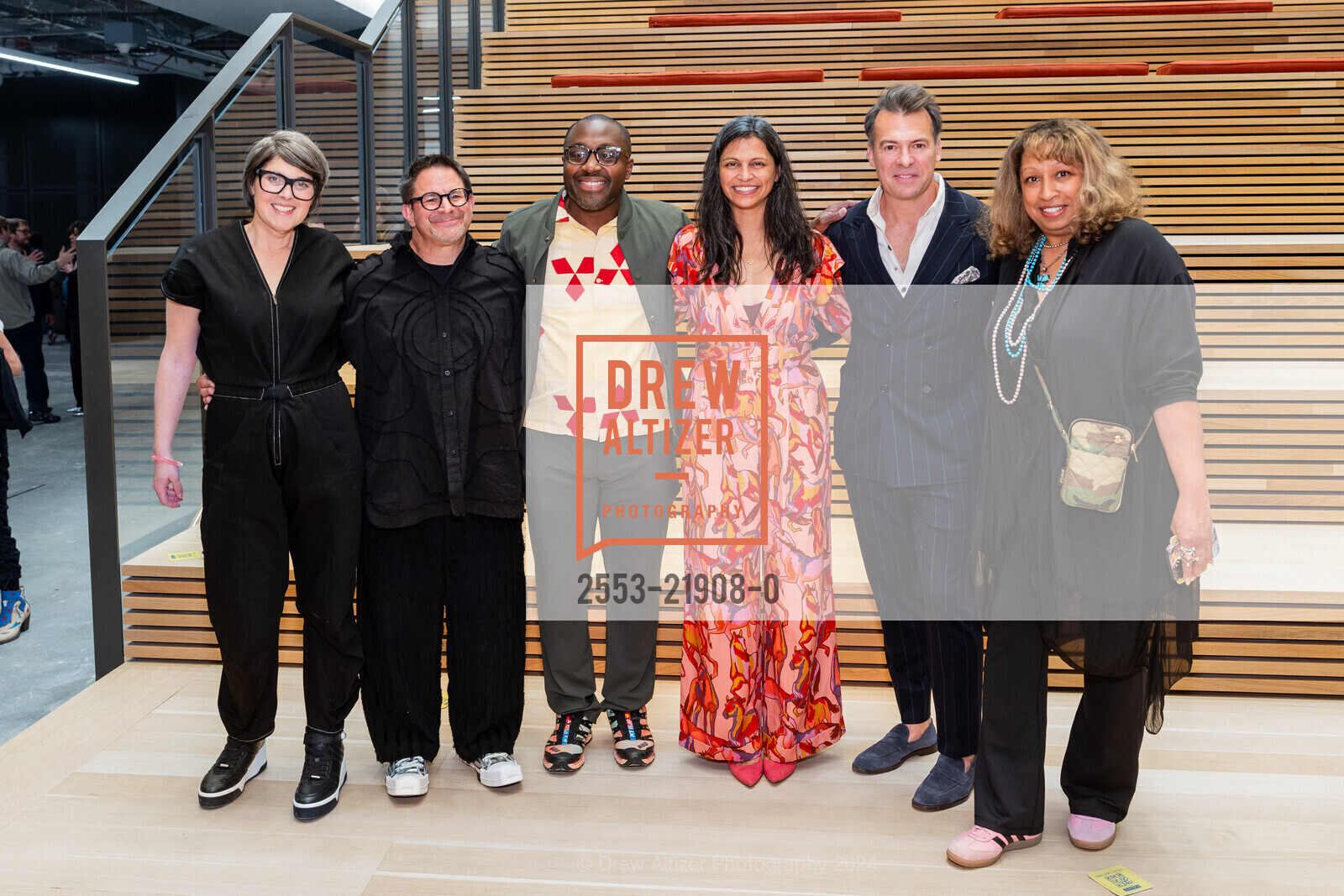 Ali Gass, David Hornik, Larry Ossei-Mensah, Melissa Joseph, Ethan Beard, Shinique Smith, ICA SF Downtown Launch Party, ICA SF. 245 Montgomery St, October 24th, 2024, Photo #2553-21908-0 Ali Gass, David Hornik, Larry Ossei-Mensah, Melissa Joseph, Ethan Beard, Shinique Smith, Photo #2553-21908-0