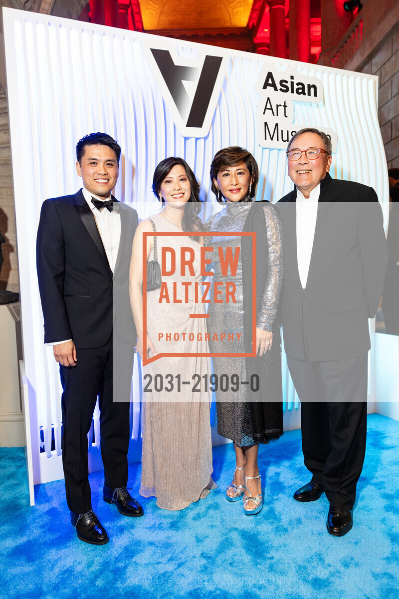 Annie Sun, Timothy Sun, Rosina Sun, Tony Sun, Asian Art Museum's 2024 Gala: HALLYU!, Asian Art Museum. 200 Larkin Street, Photo #2031-21909-0 Annie Sun, Timothy Sun, Rosina Sun, Tony Sun, Photo #2031-21909-0