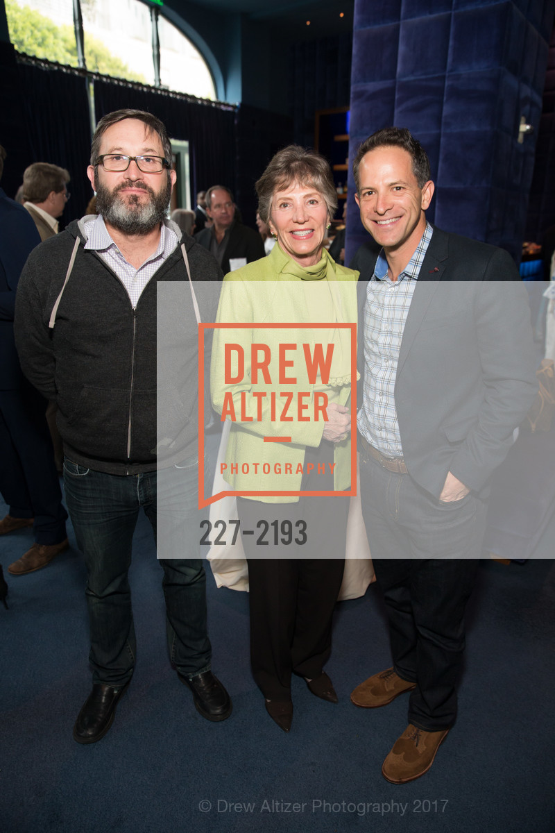 Tom Hale, Cary Lurie, Zander Lurie, Damon Runyon Cancer Research Foundation's Benefit Performance of Hamilton, Orpheum Theatre, Blue Room. 1192 Market Street, May 16th, 2017, Photo #227-2193 Tom Hale, Cary Lurie, Zander Lurie, Photo #227-2193