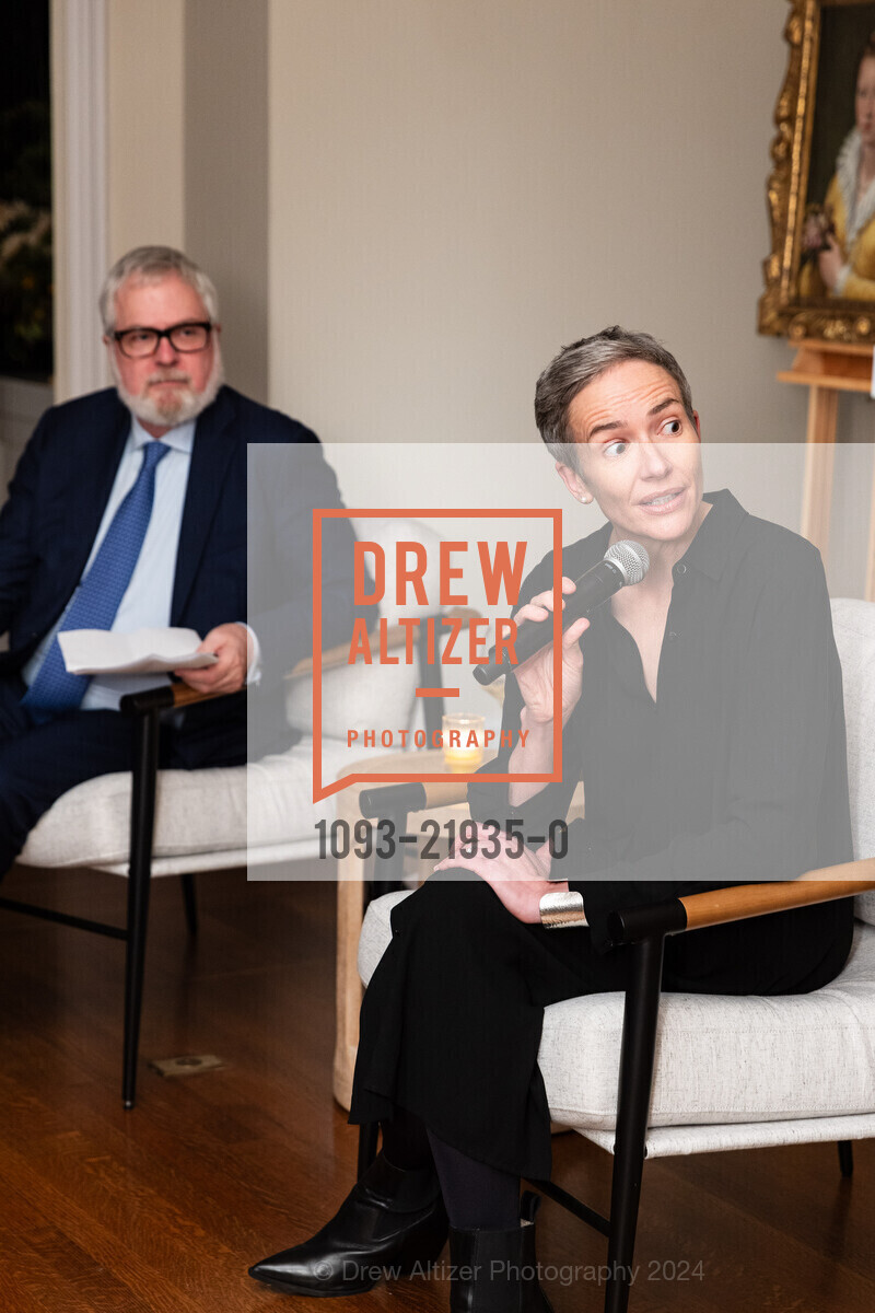 Christopher Apostle, Emily Beeny, Sotheby's hosts Reception, Panel and Private View of MASTER'S WEEK Highlights, Private Residence, November 12th, 2024, Photo #1093-21935-0 Christopher Apostle, Emily Beeny, Photo #1093-21935-0