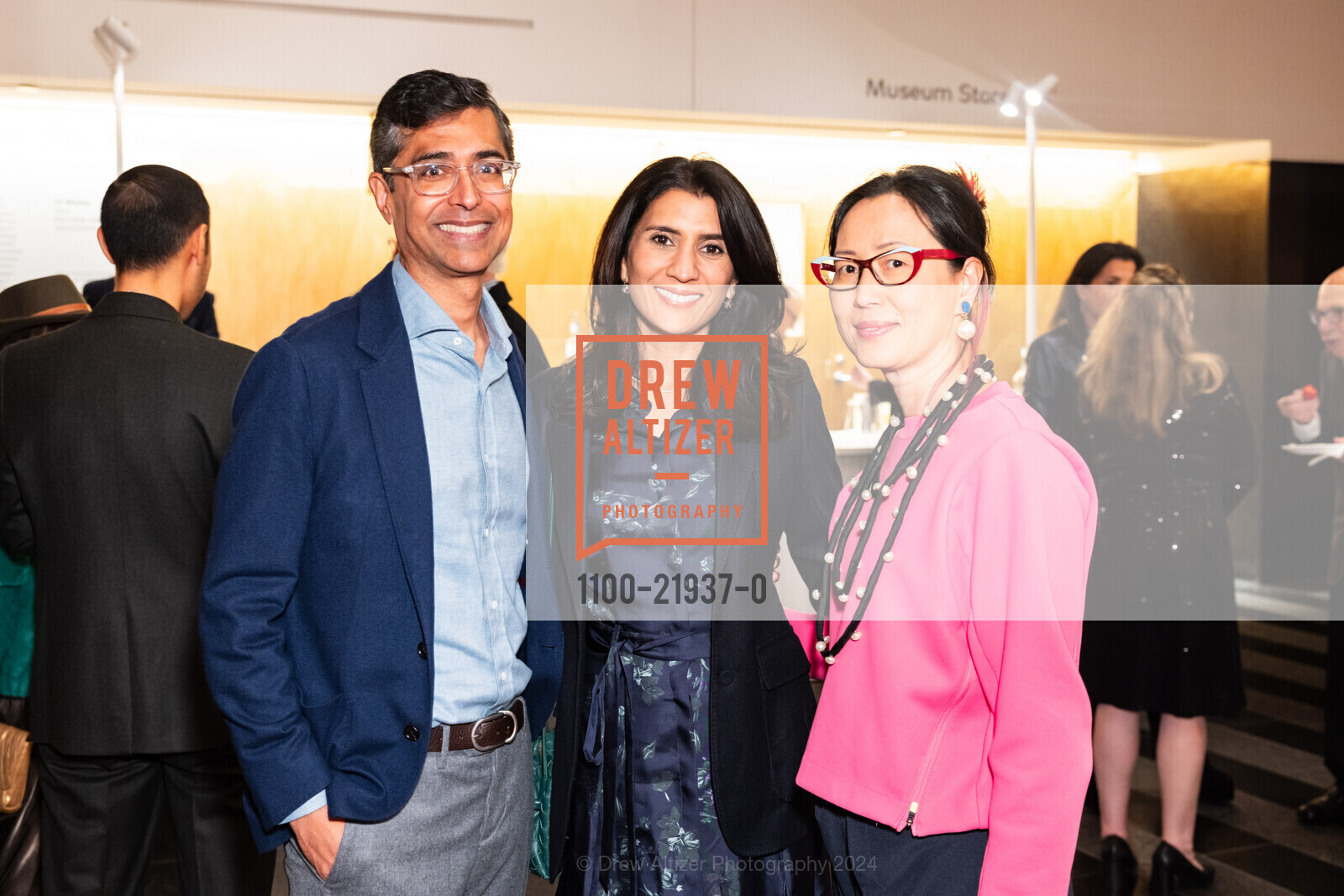 Ravin Agrawal, Alka Agrawal, Soyoung Lee, SFMOMA hosts Opening Reception for Amy Sherald: American Sublime, San Francisco Museum of Modern Art. 151 3rd St, November 13th, 2024, Photo #1100-21937-0 Ravin Agrawal, Alka Agrawal, Soyoung Lee, Photo #1100-21937-0